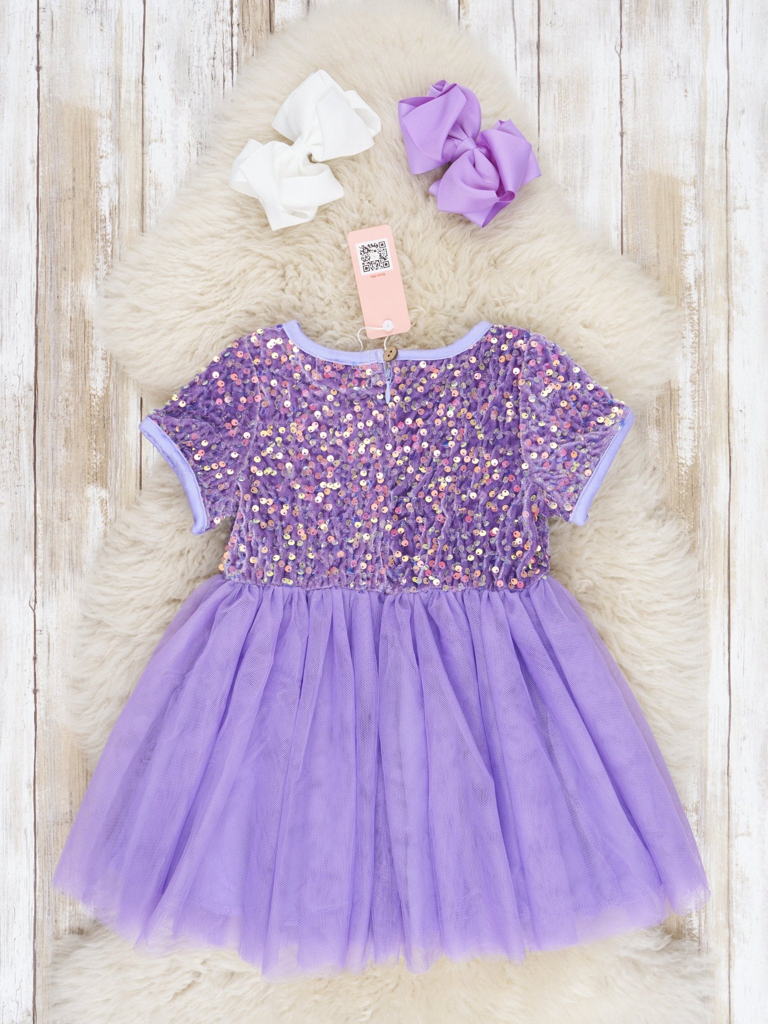 Purple Sparkly Tulle Dress - Marie Nicole Clothing