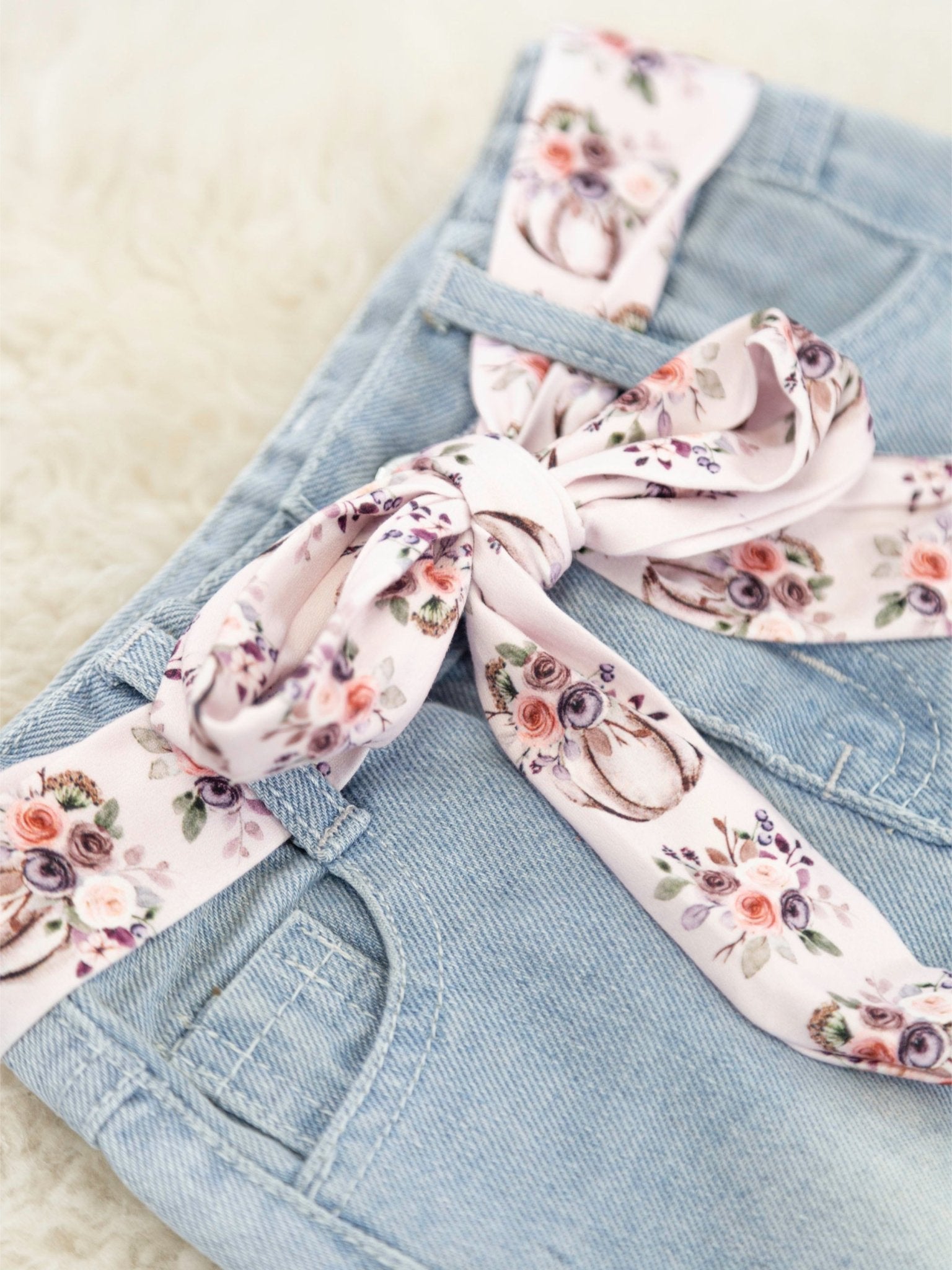 Rose Pink Ruffle Top & Distressed Denim Outfit - Marie Nicole Clothing