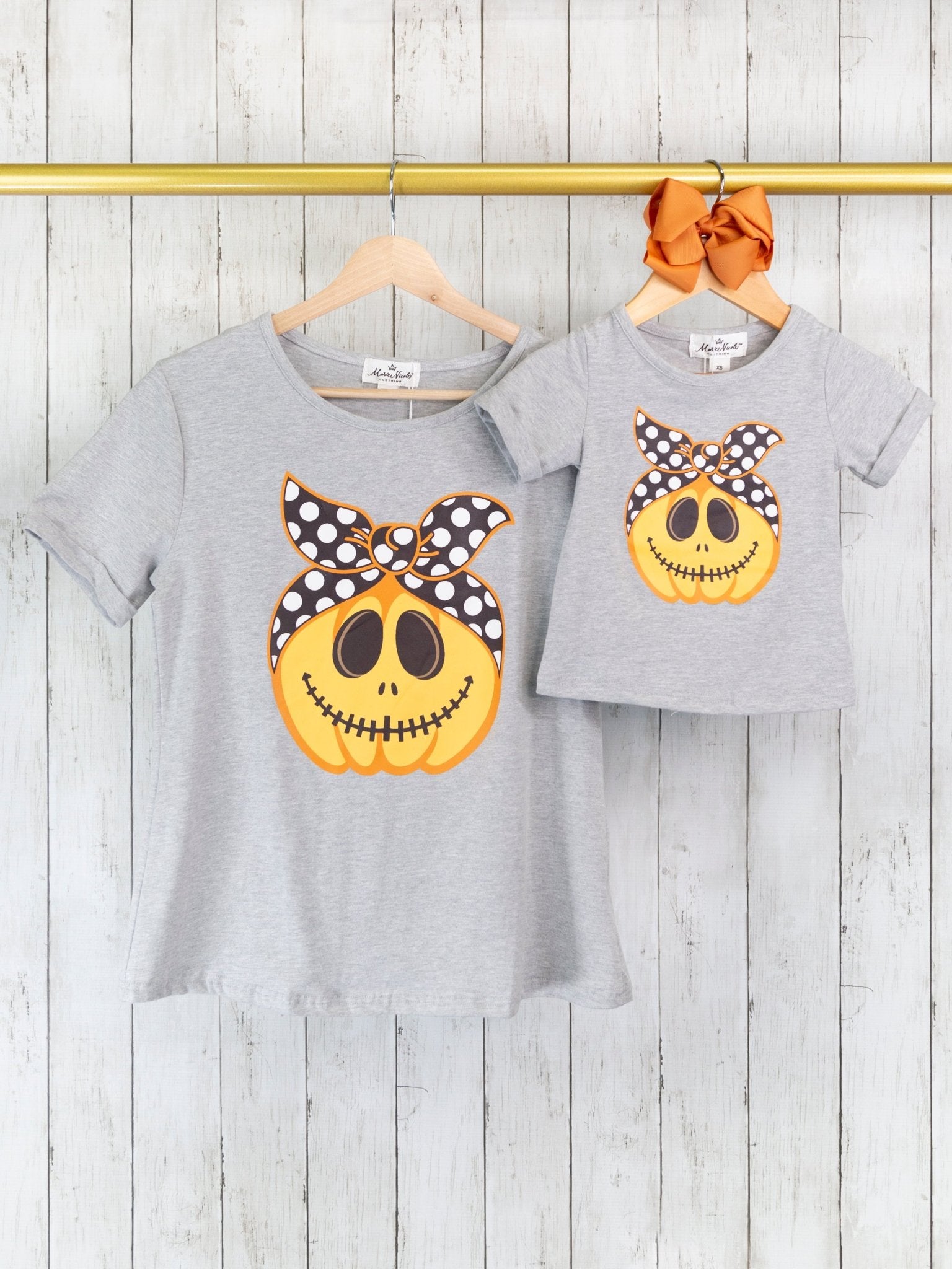 Mom & Me Bandana Pumpkin T-Shirt - Marie Nicole Clothing