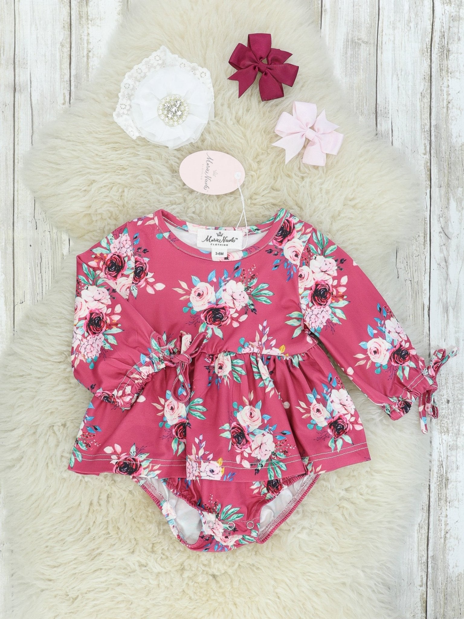 Rosey Dress Bubble Romper - Marie Nicole Clothing