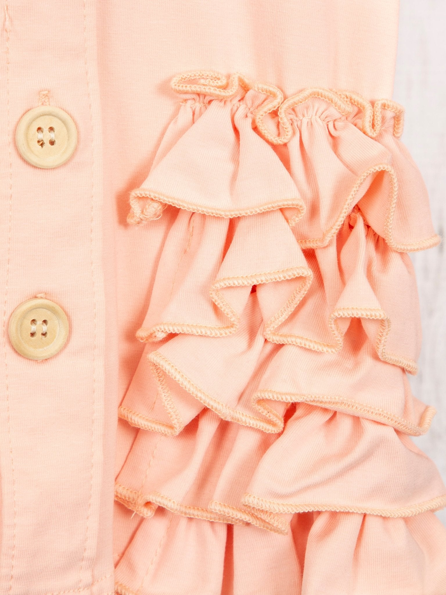 Cotton Ruffle Hooded Cardigan - Multiple Colors - Marie Nicole Clothing