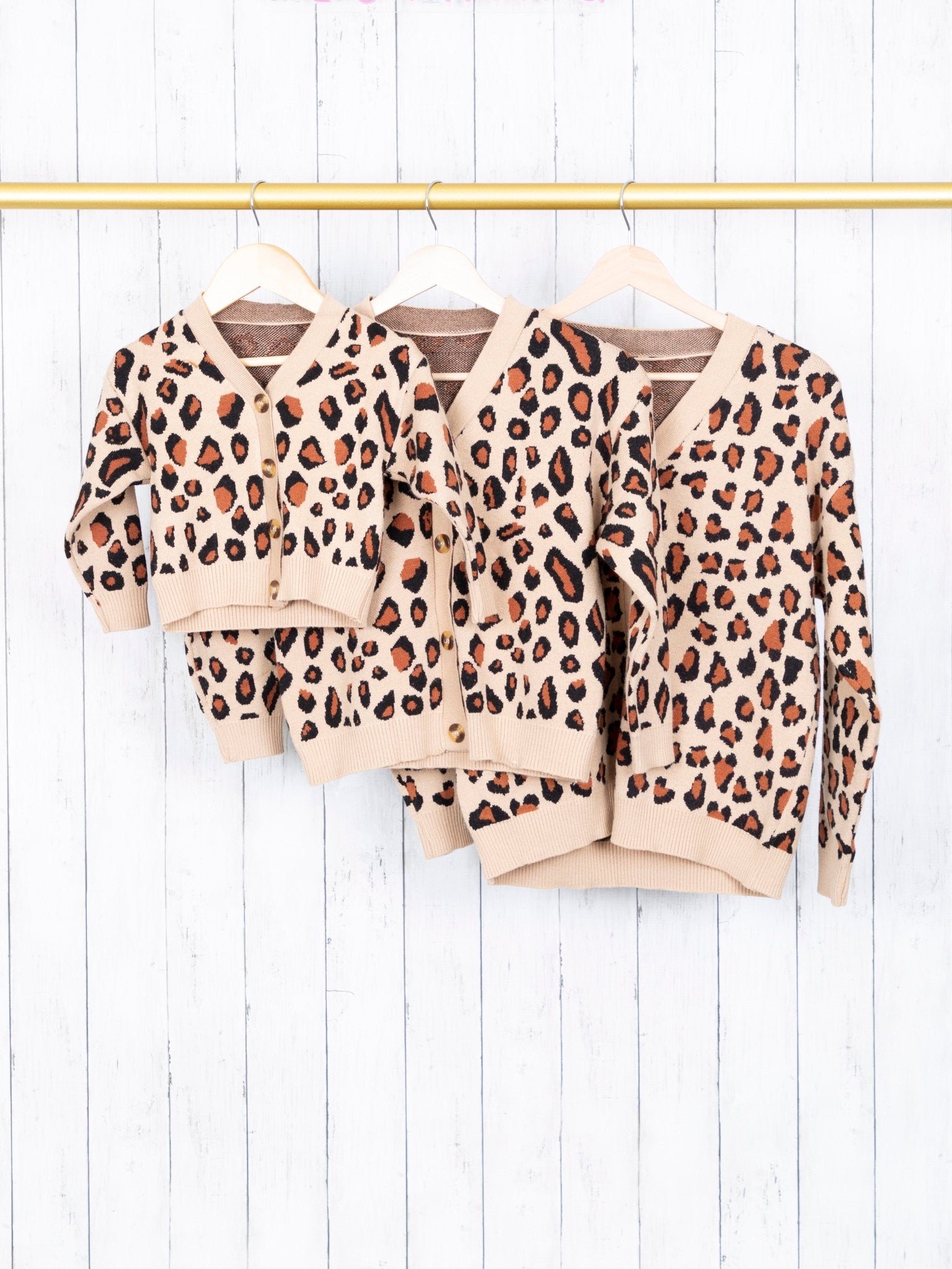 Mom & Me Leopard Cardigan Sweater - Marie Nicole Clothing