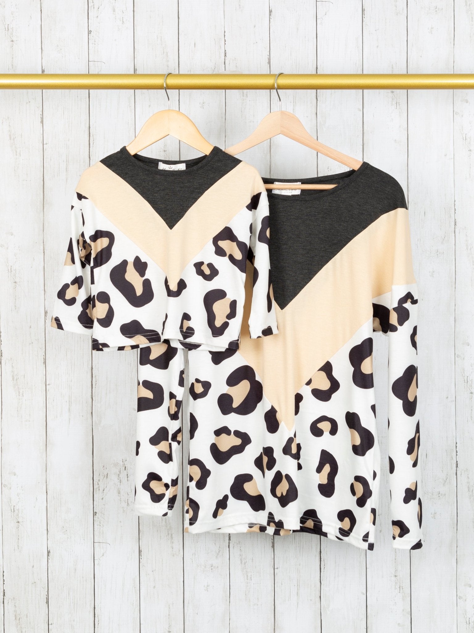 Mom & Me Colorblock Leopard Shirt - Marie Nicole Clothing