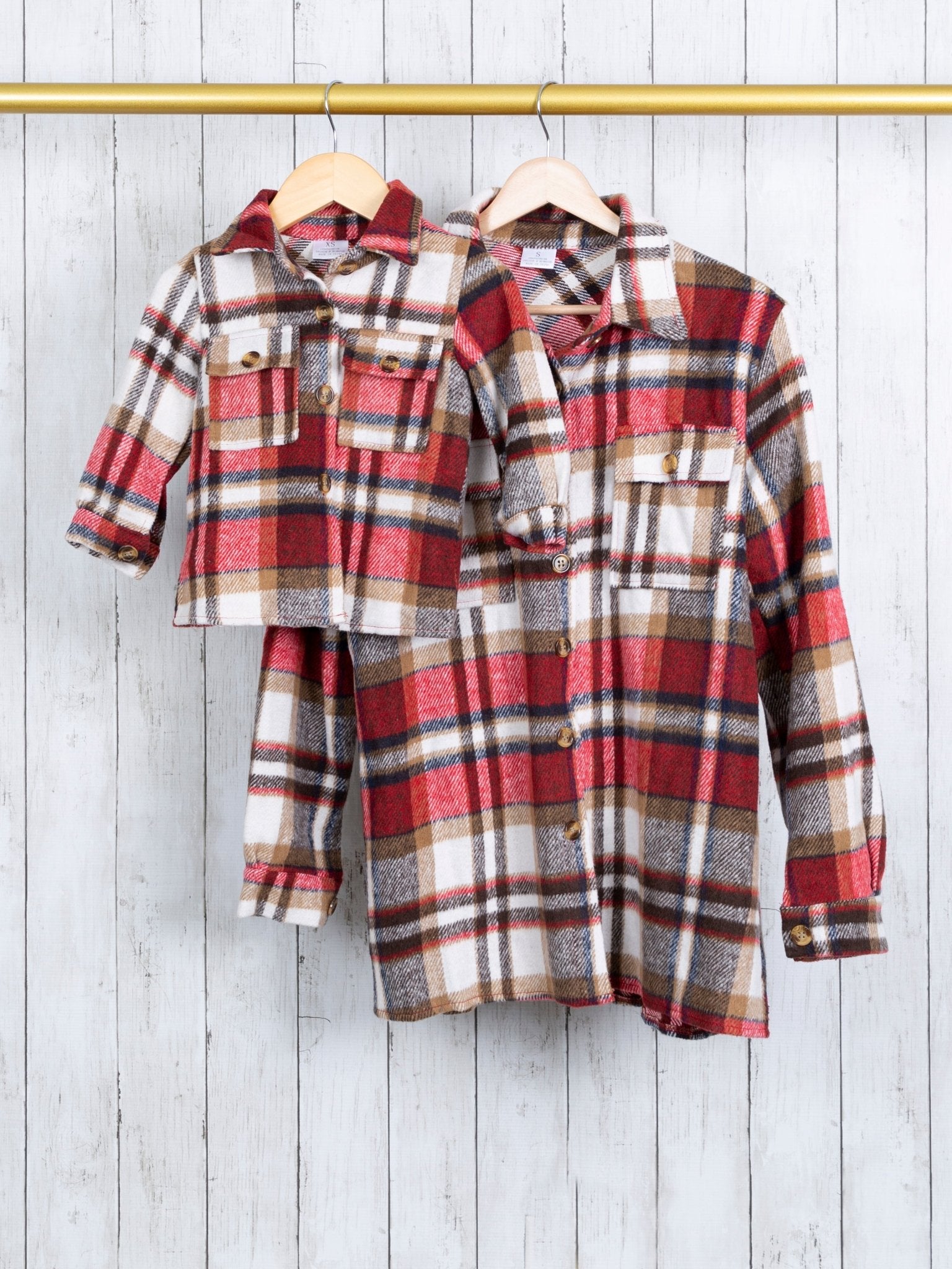 Mom & Me Red Plaid Flannel - Sign Up For Restock Notifications! - Marie Nicole Clothing