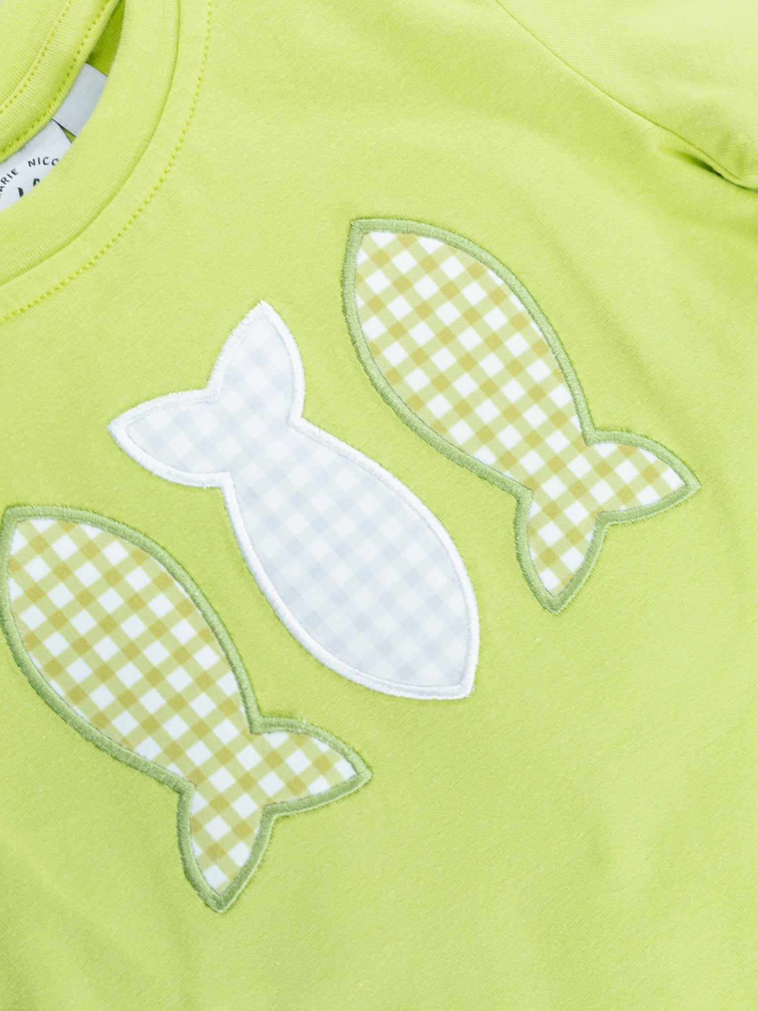 Green Gingham Fish Outfit - Marie Nicole Clothing
