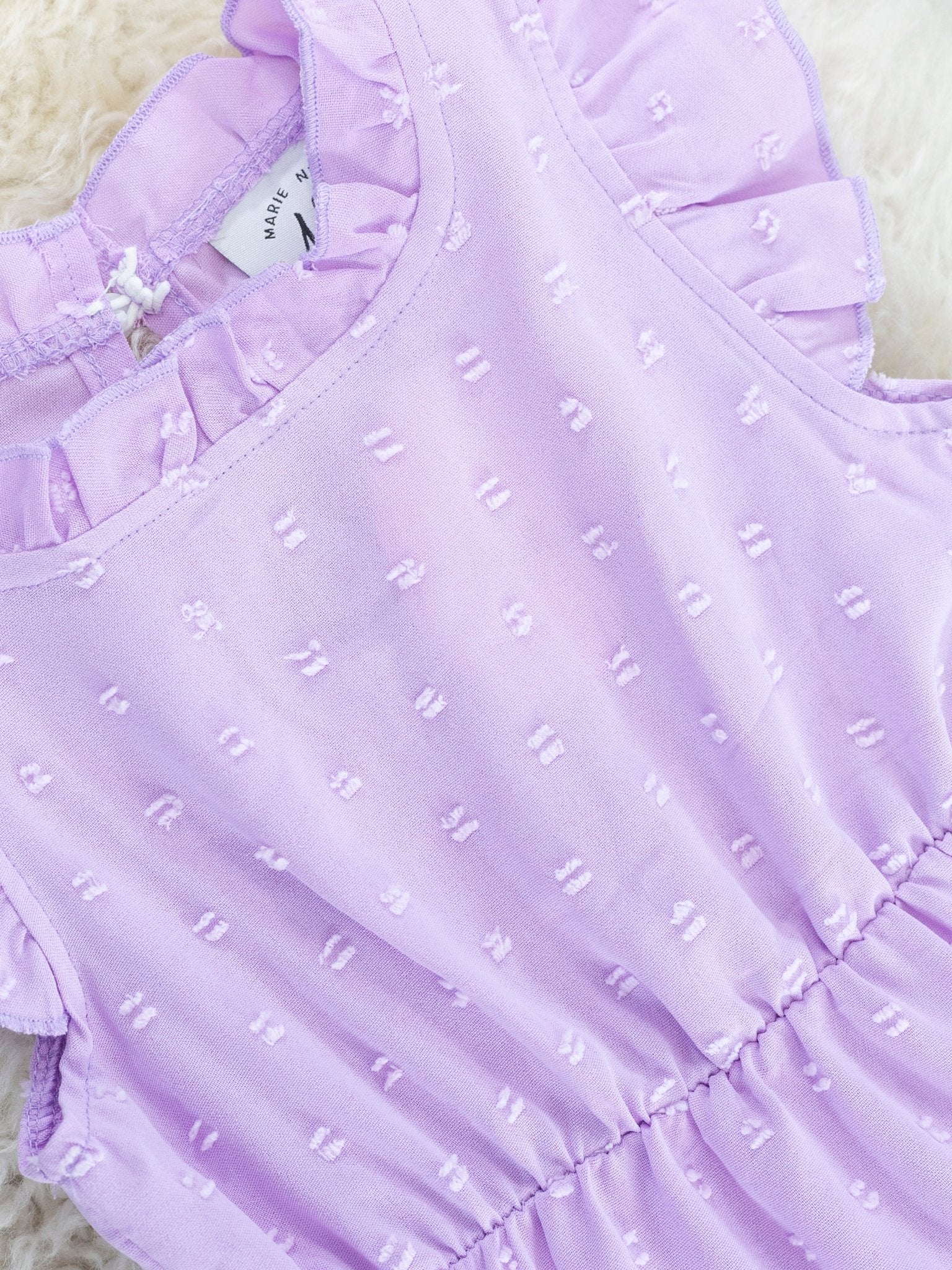 Mom & Me Lavender Tiered Mock Neck Dress - Marie Nicole Clothing