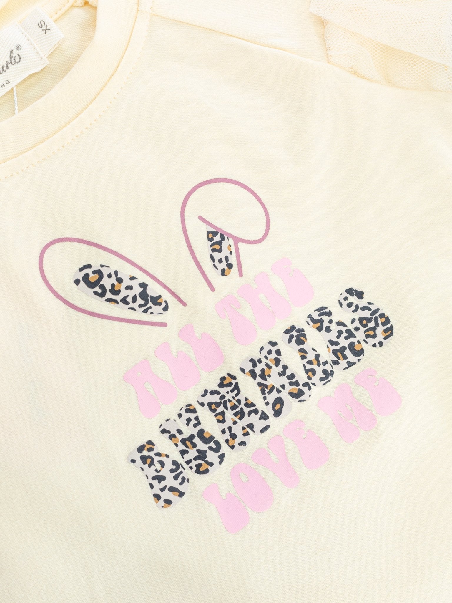 "Bunnies Love Me" Leopard Tulle Ruffle Outfit - Marie Nicole Clothing