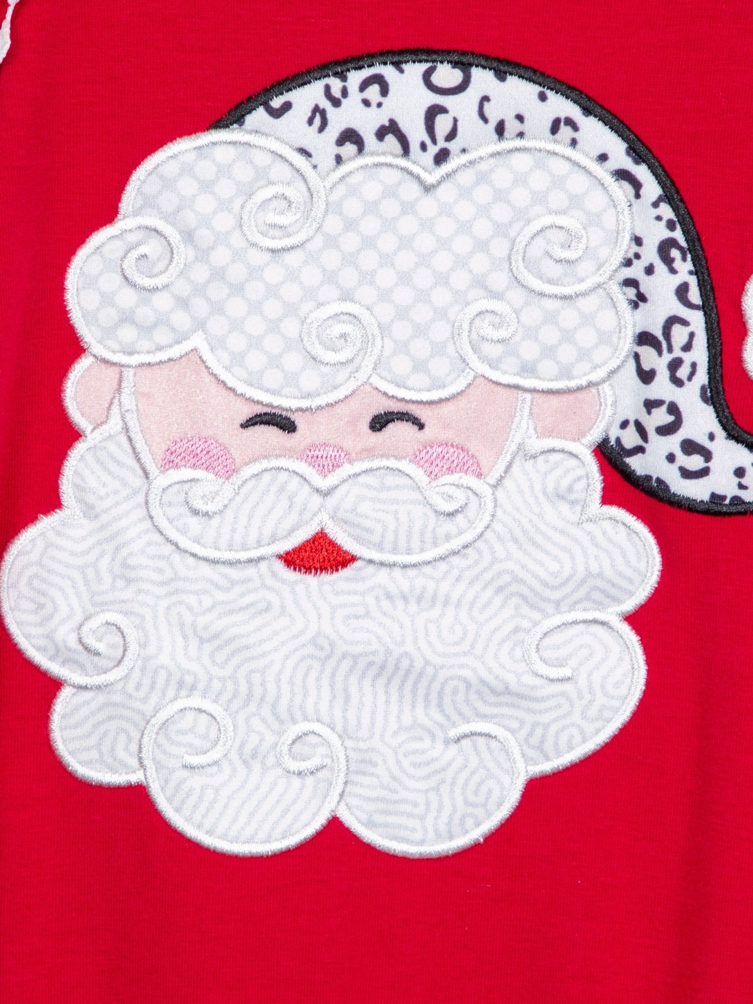 Snow Leopard Santa Ruffle Romper - Marie Nicole Clothing