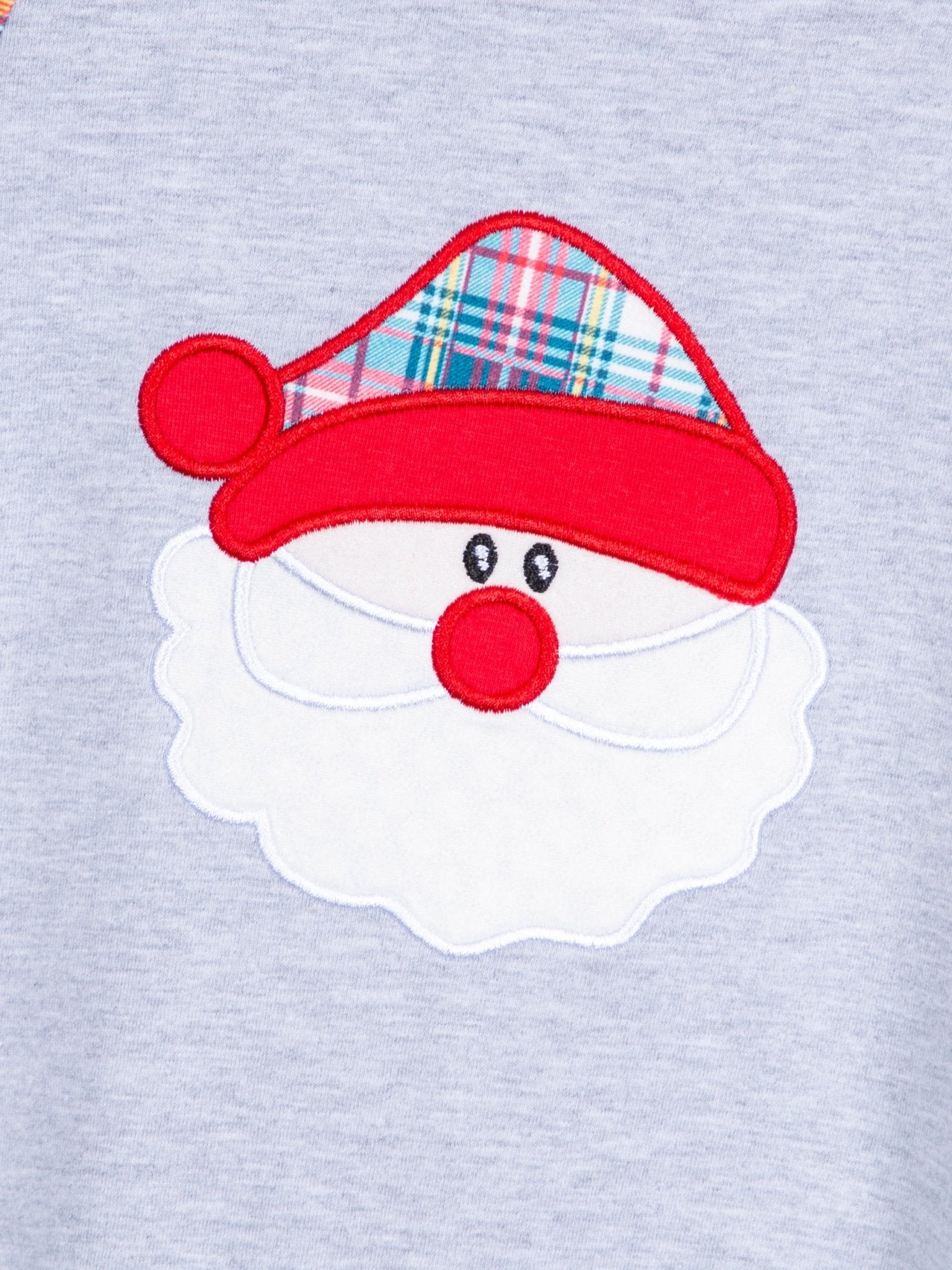 Blue Plaid Santa Ruffle Romper - Marie Nicole Clothing