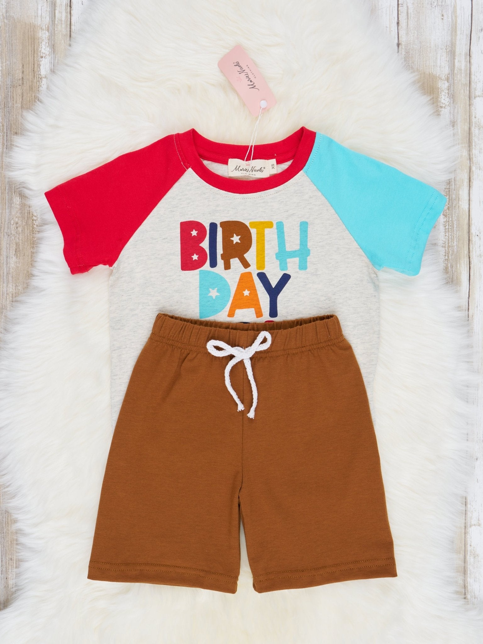 "Birthday Boy" Raglan Outfit - Marie Nicole Clothing