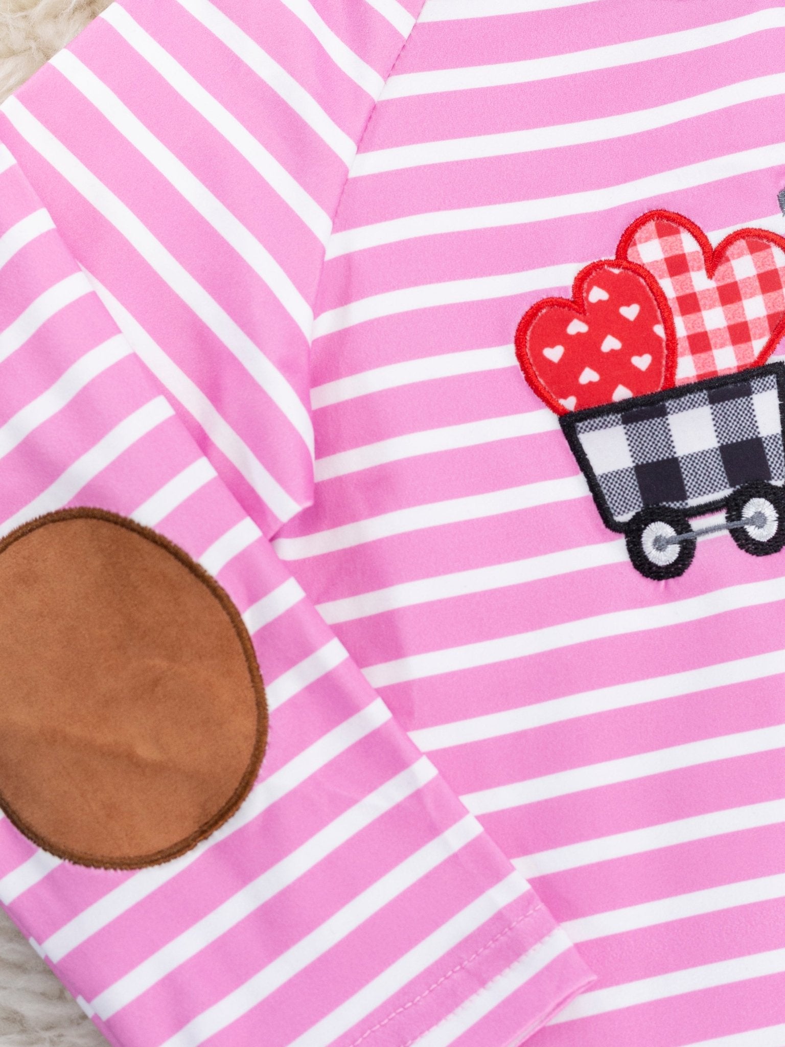 Gingham Heart Train Shirt - Marie Nicole Clothing