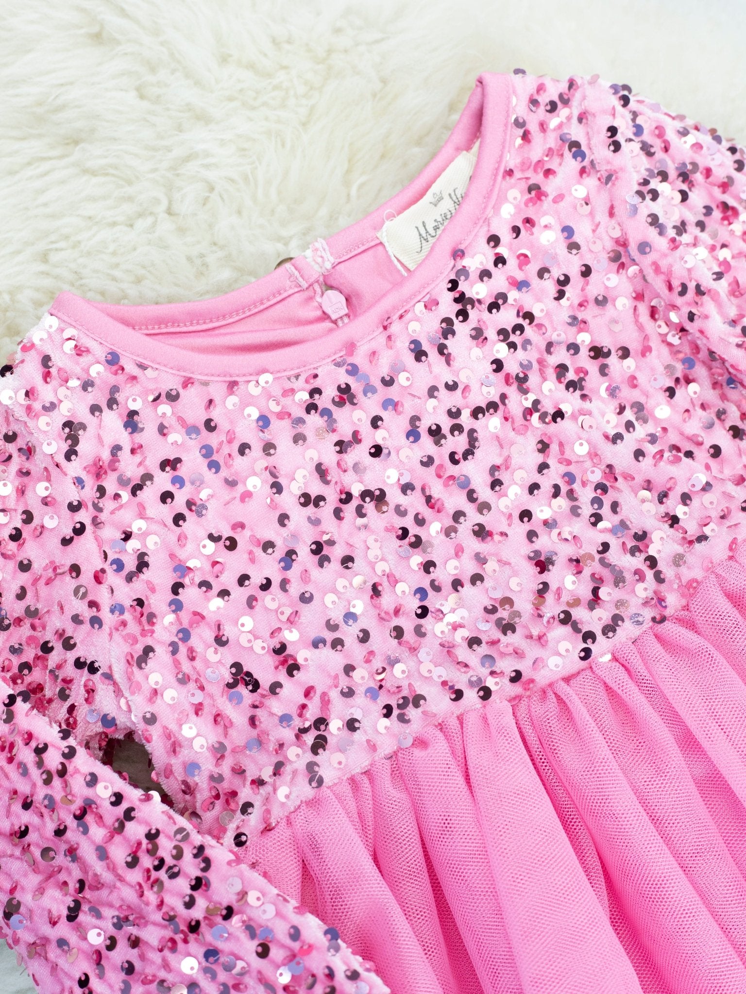 Pink Sparkly Tulle Dress - Marie Nicole Clothing