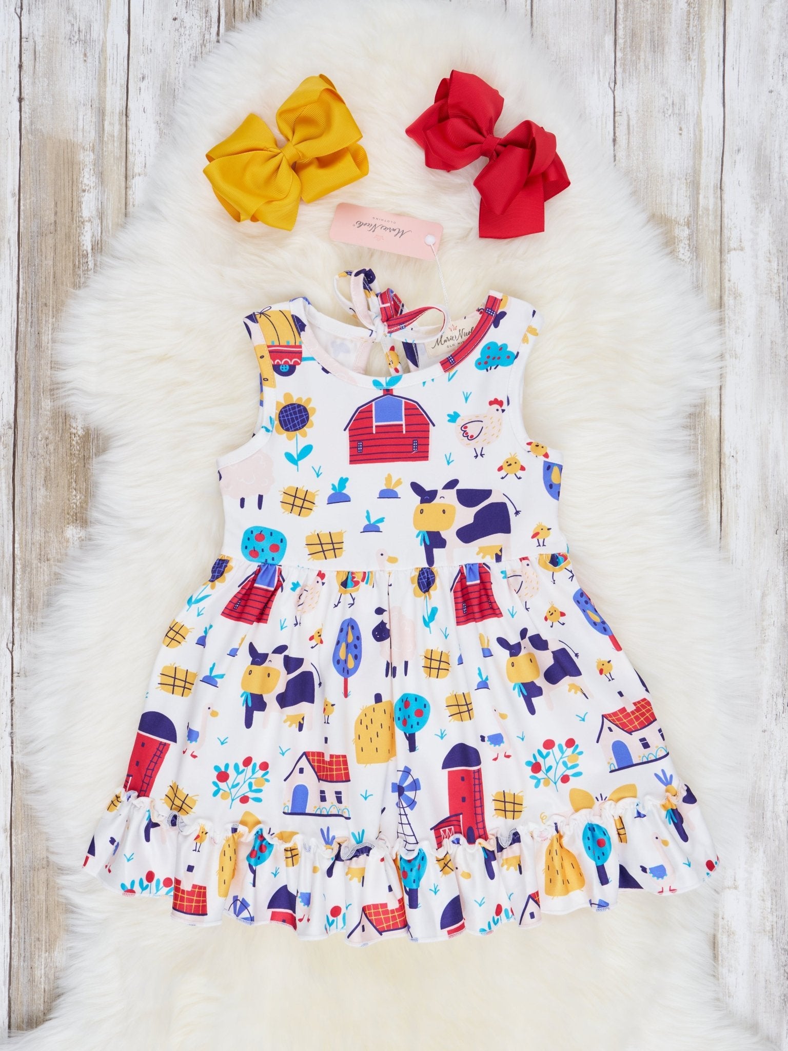 Barn Buddies Ruffle Dress - Marie Nicole Clothing