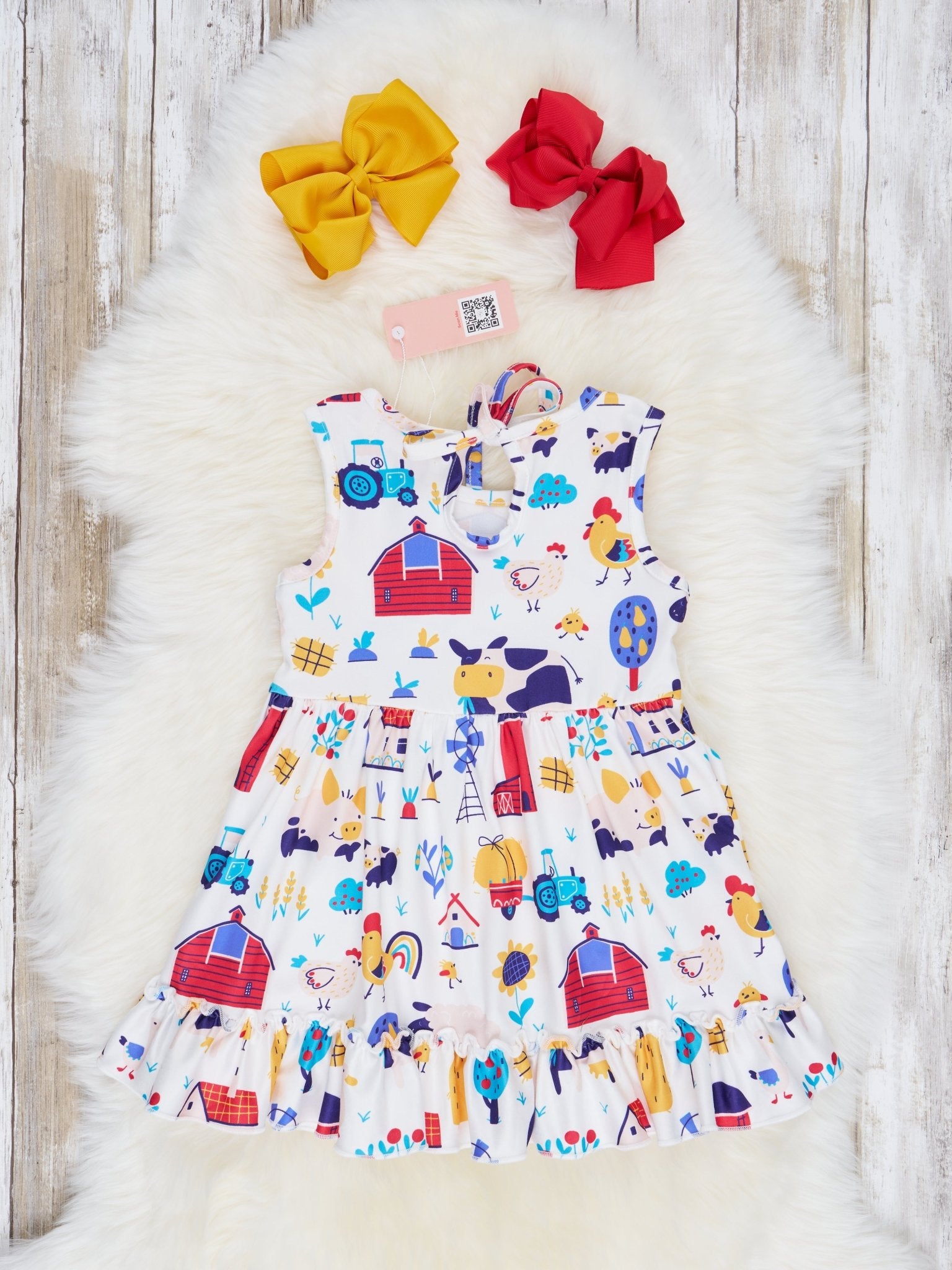 Barn Buddies Ruffle Dress - Marie Nicole Clothing