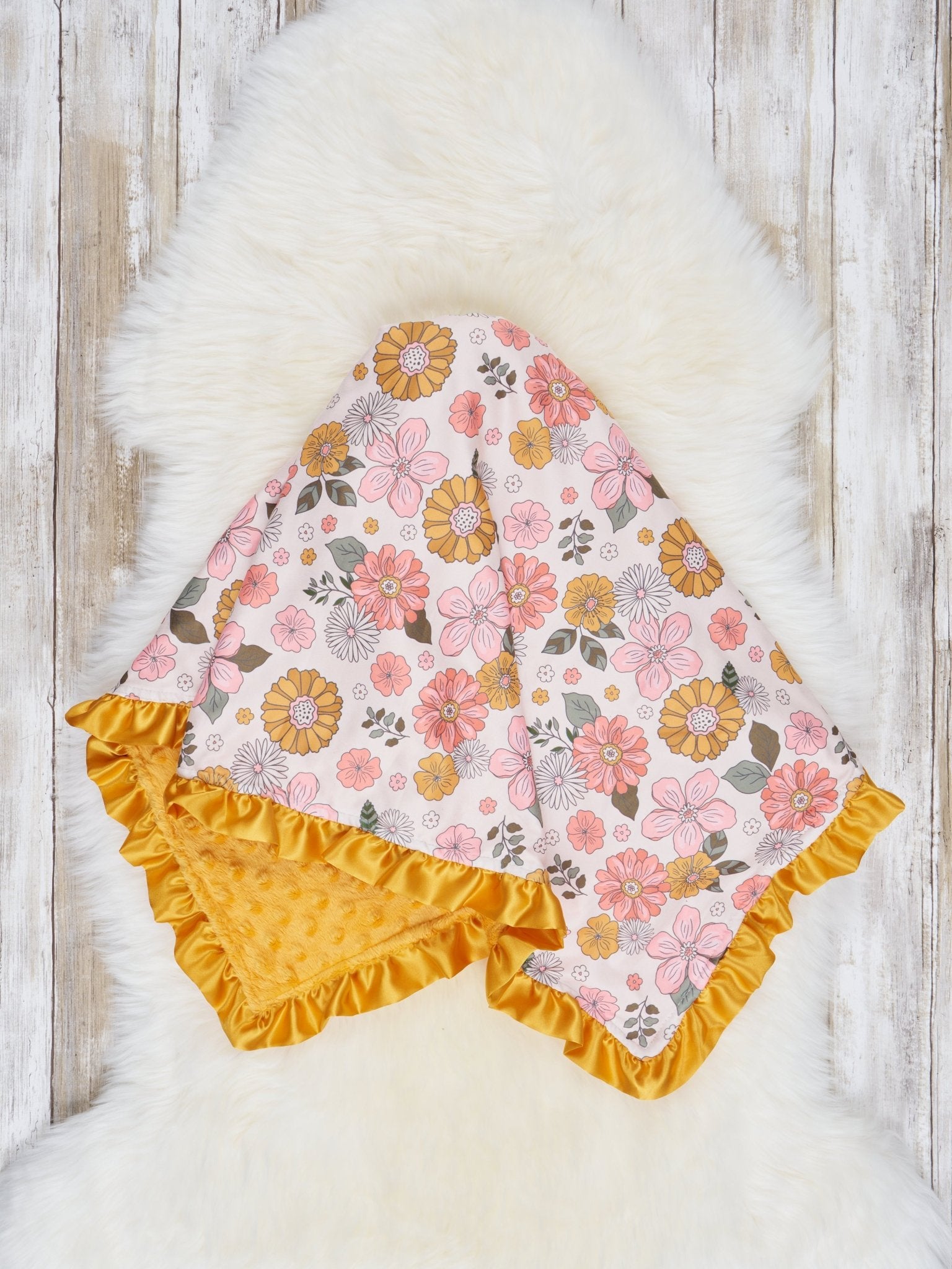 Marigold Memories Minky Blanket - Marie Nicole Clothing