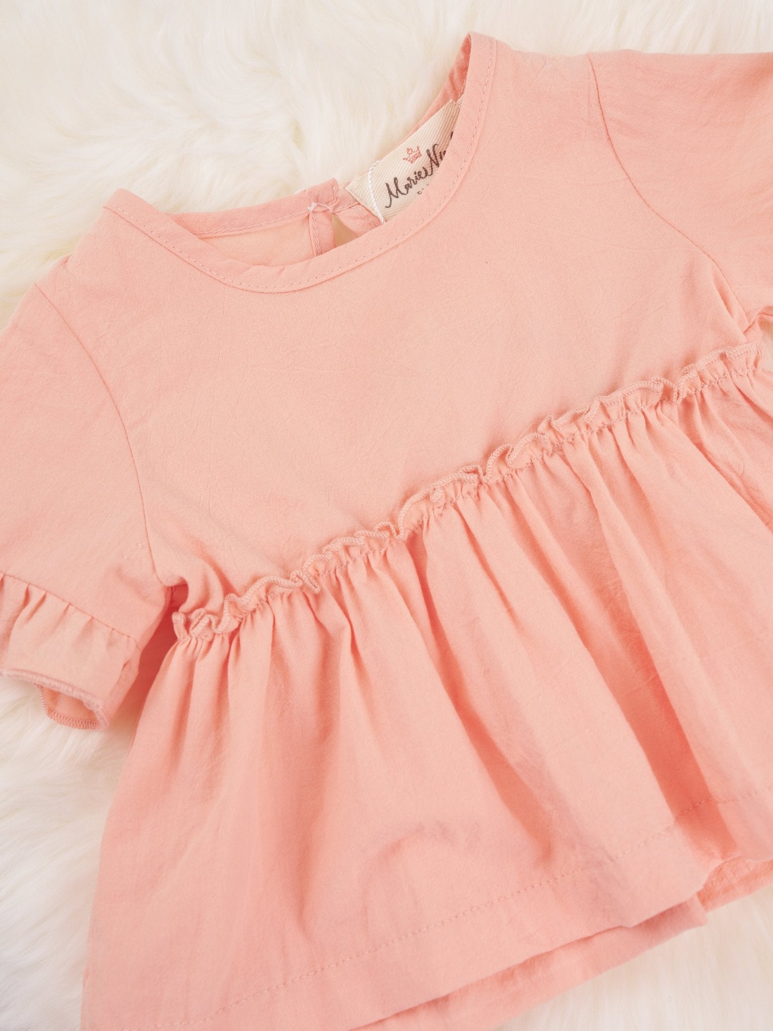 Peach Top & Bloomers Outfit - Marie Nicole Clothing