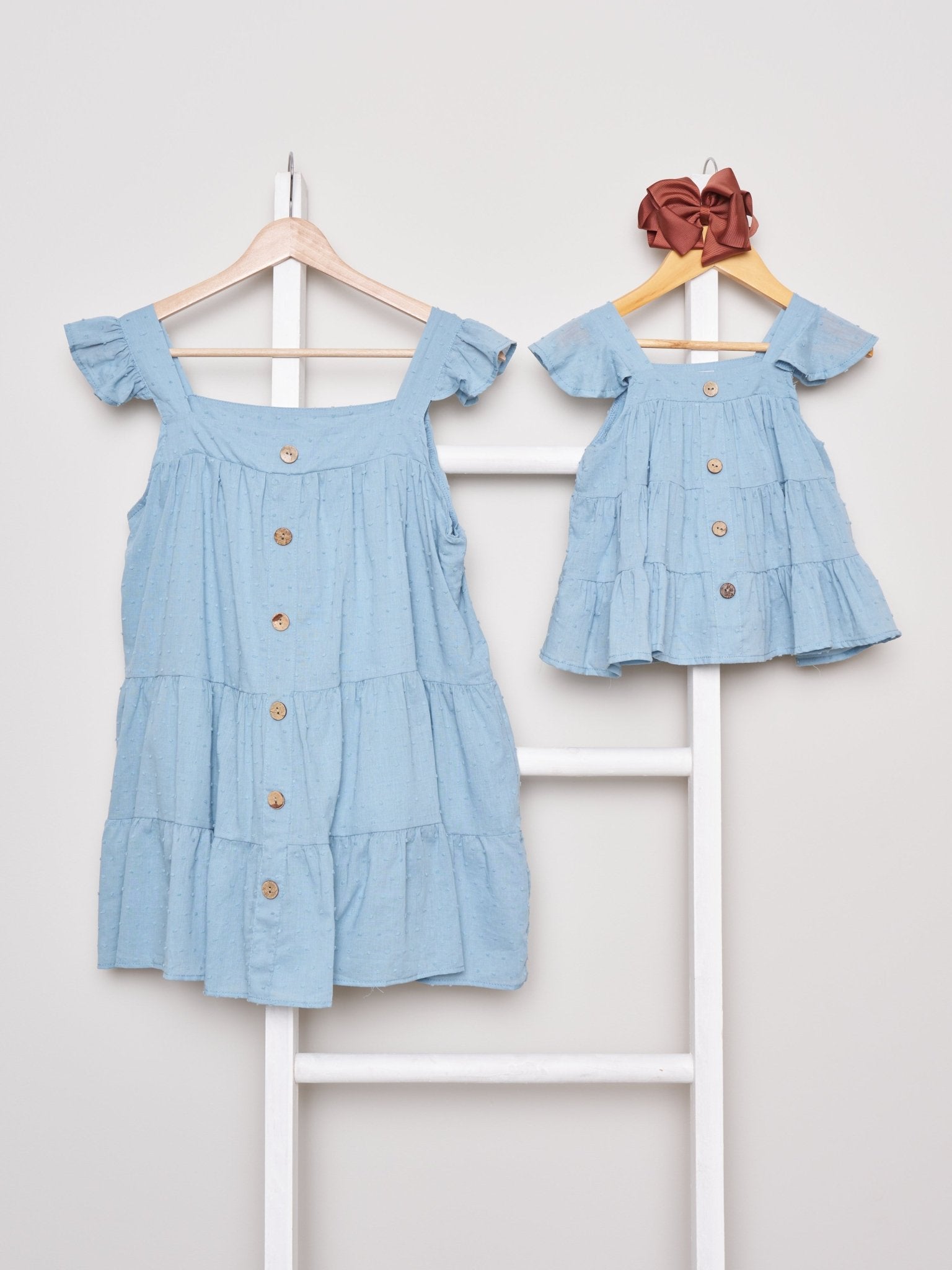 Mom & Me Tiered Swiss Dot Tunic - Marie Nicole Clothing