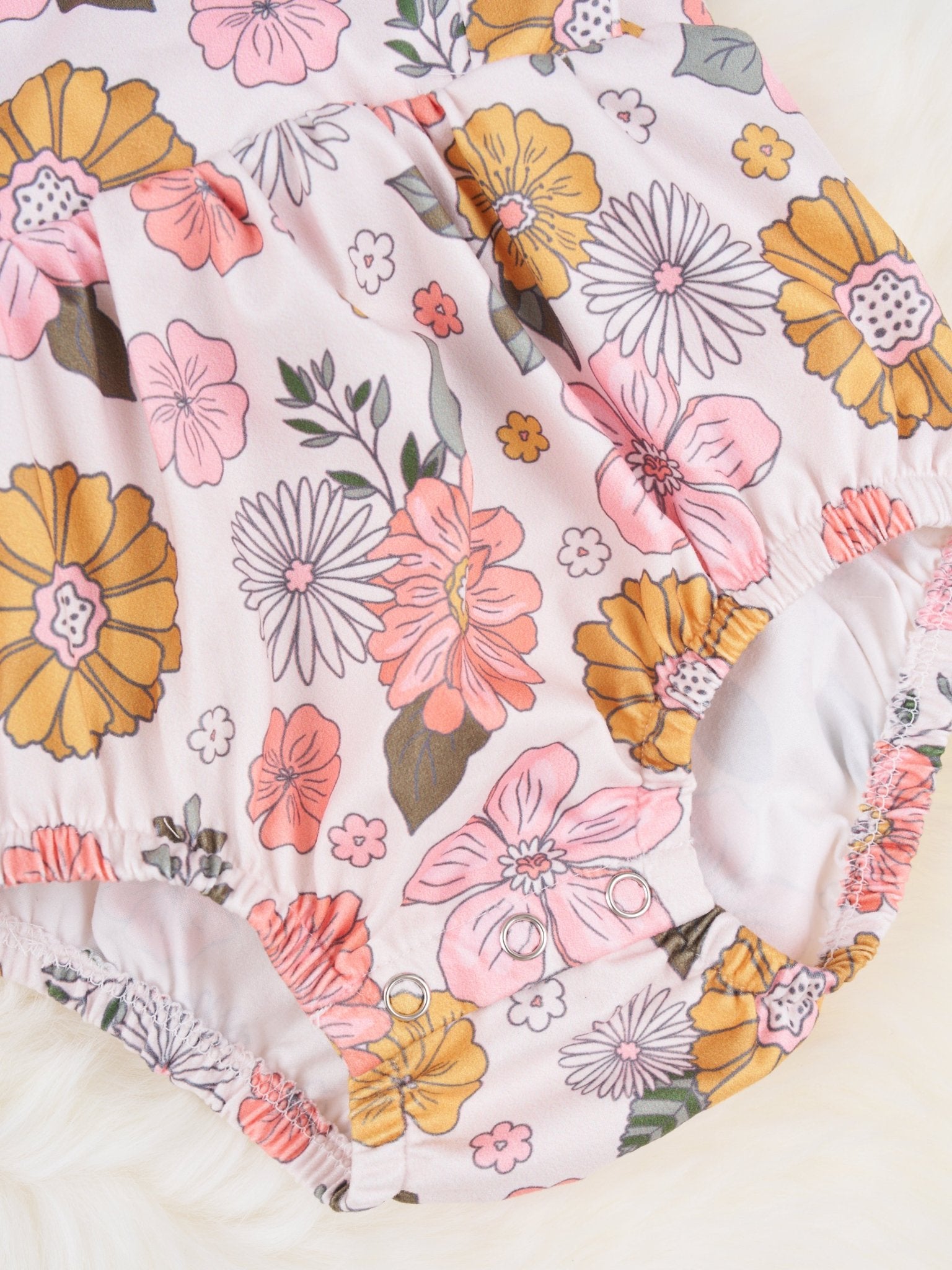Marigold Memories Ruffle Bubble Romper - Marie Nicole Clothing