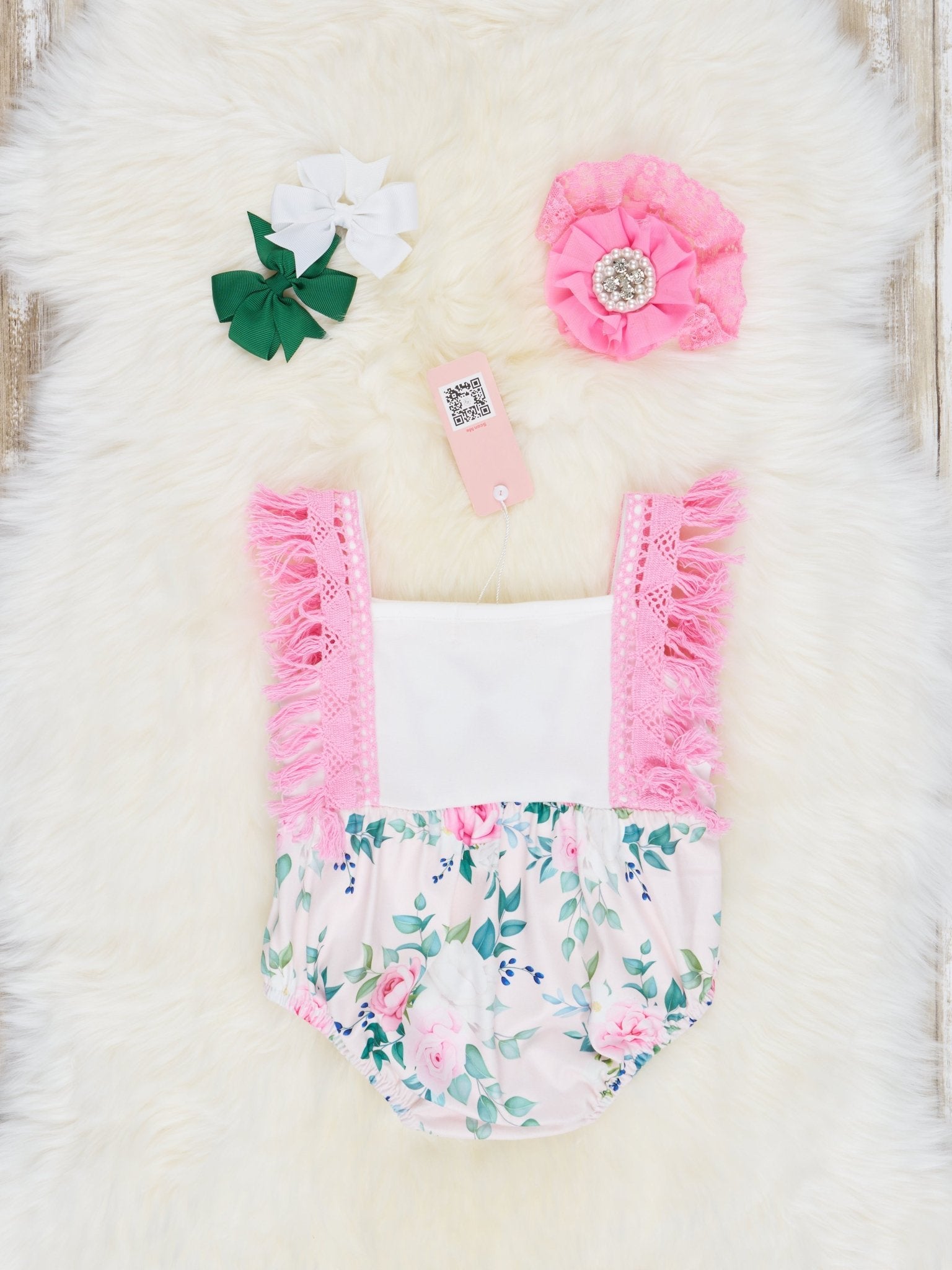 Floral Butterfly Tank Bubble Romper - Marie Nicole Clothing