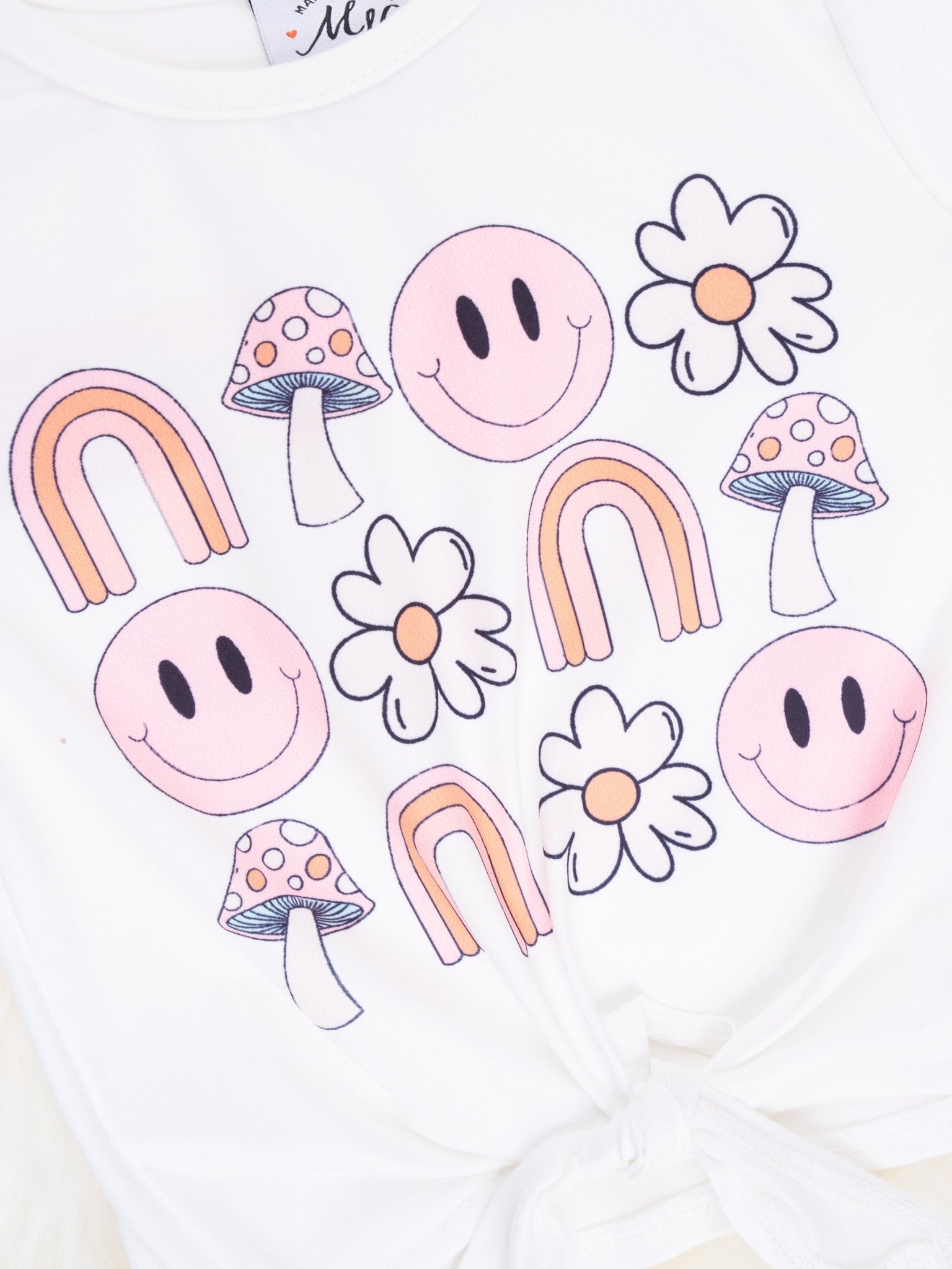 Retro Smiley Denim Outfit - Marie Nicole Clothing