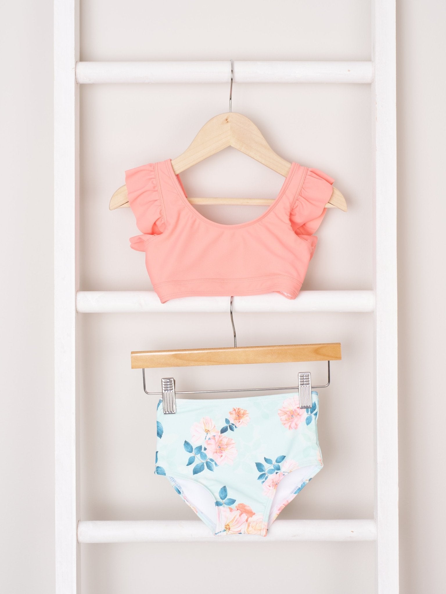 Mom & Me Coral Carnation Swimsuit - Marie Nicole Clothing