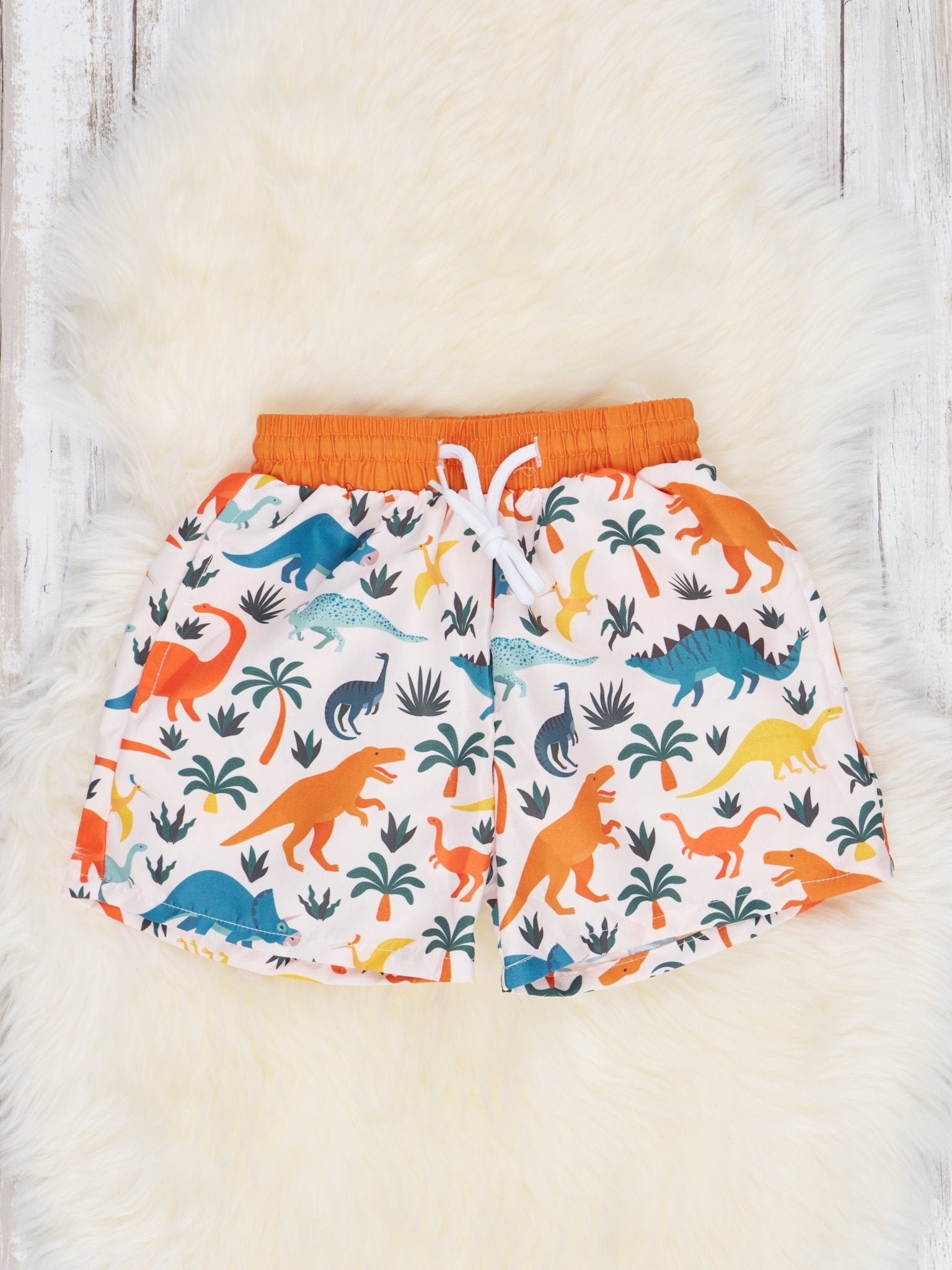 Tropical Dino Swim Trunks - Marie Nicole Clothing