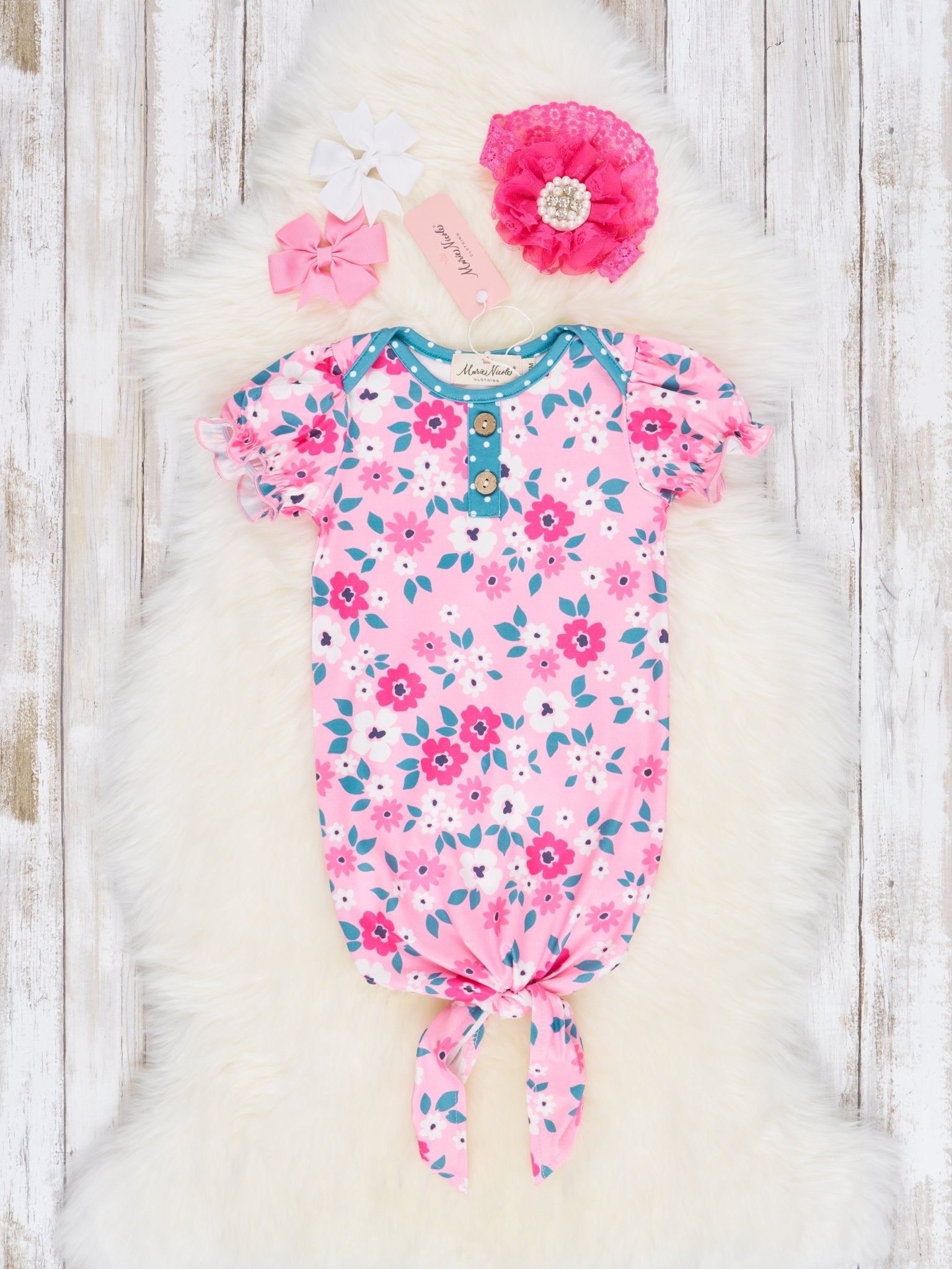 Pink Buttercup Knot Gown - Marie Nicole Clothing