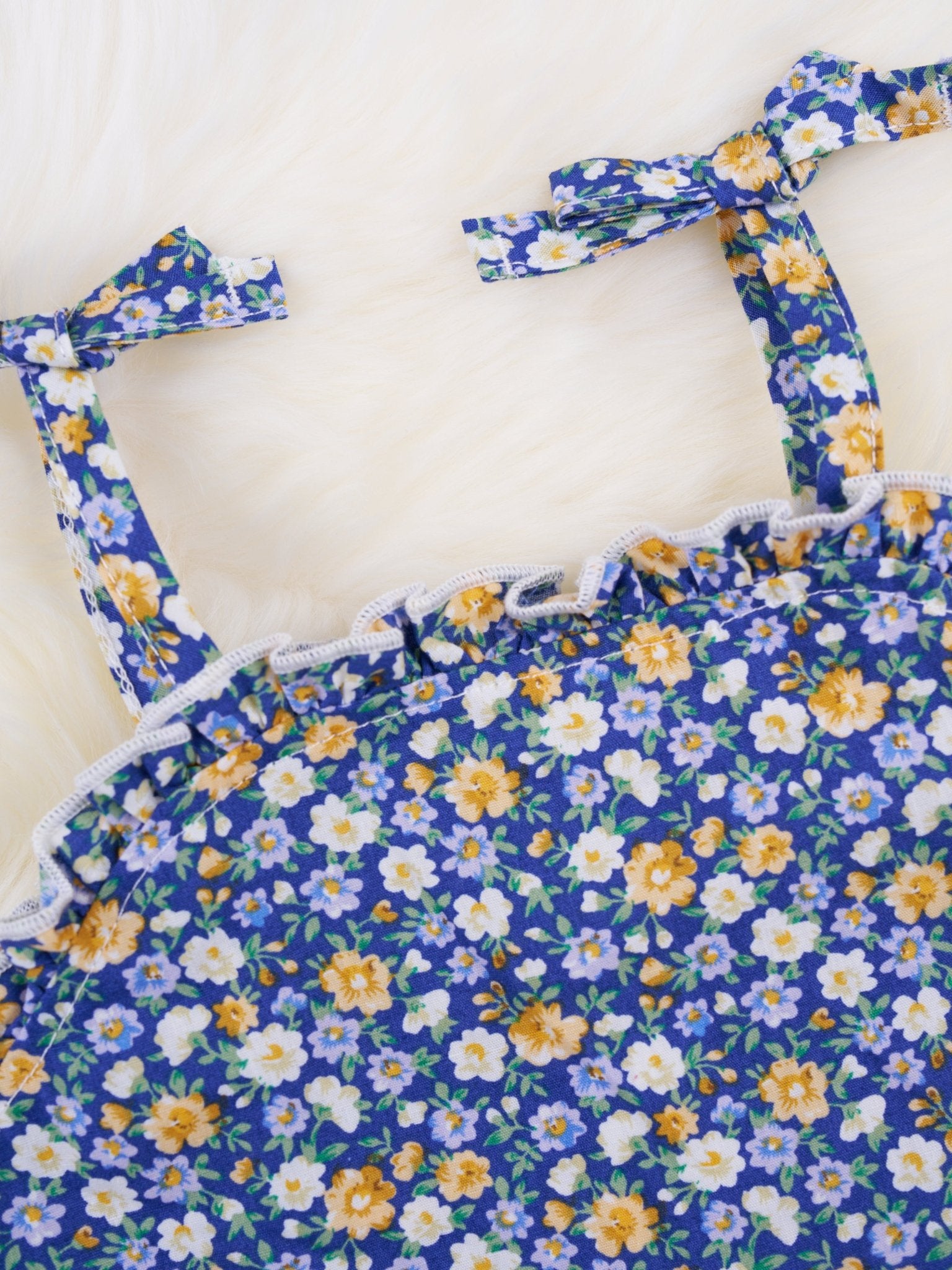 Ditsy Floral Ruffle Tie Dress - Marie Nicole Clothing