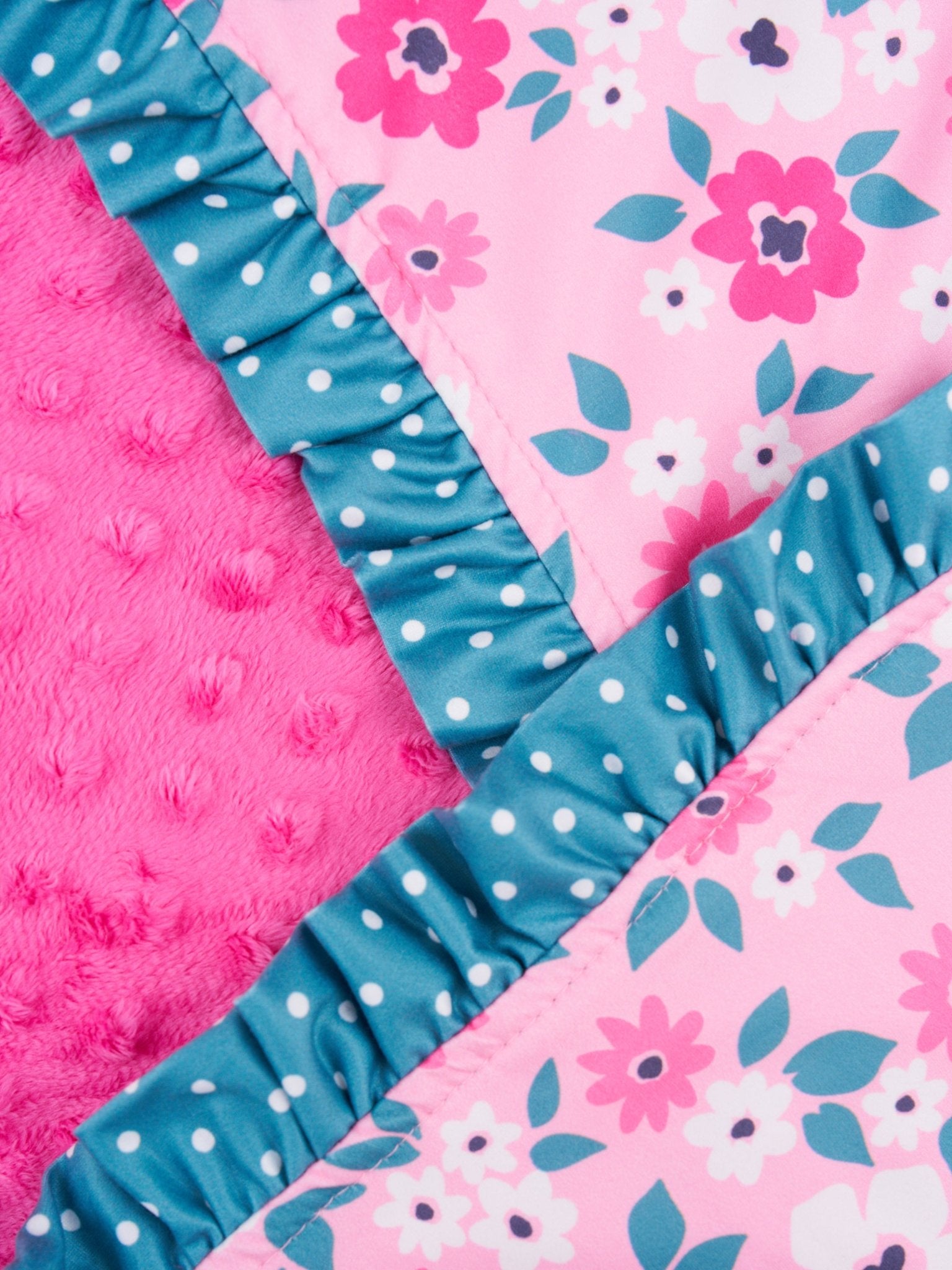 Pink Buttercup Minky Blanket - Marie Nicole Clothing