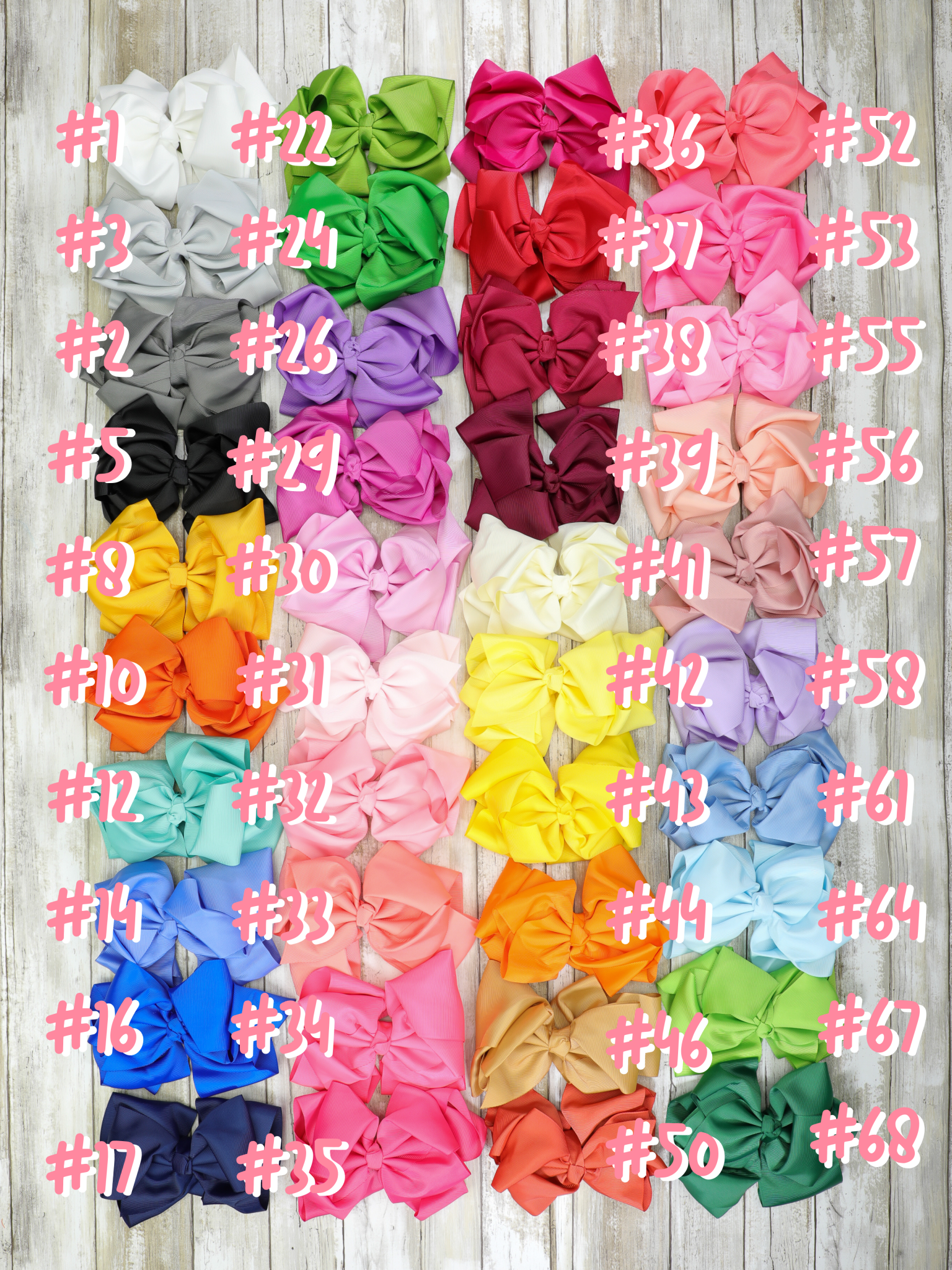 Double Layer Bows 6.5 Inch - 40 Colors Available - Marie Nicole Clothing