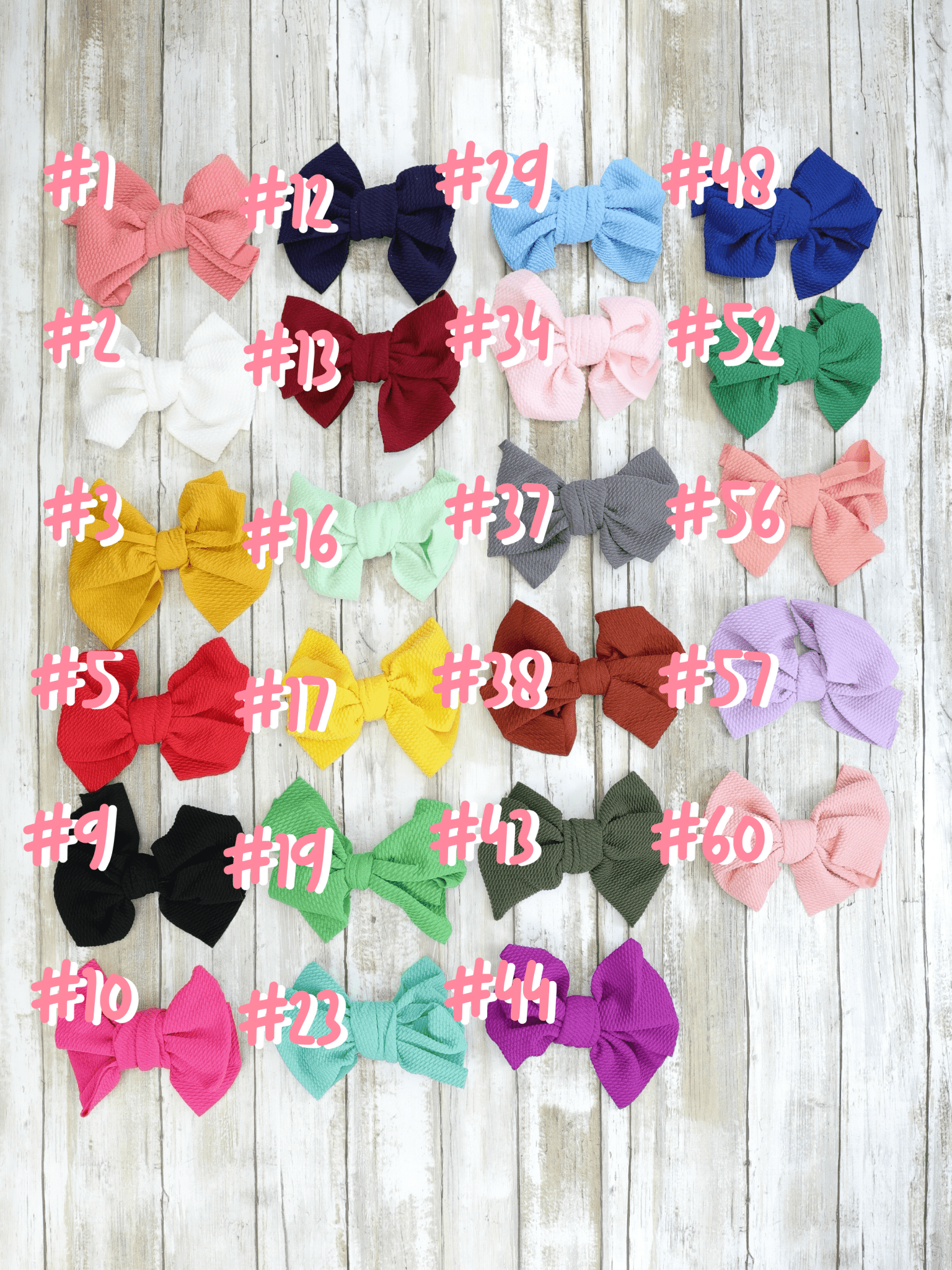 Waffle Bow 6 Inch - 23 Colors Available - Marie Nicole Clothing