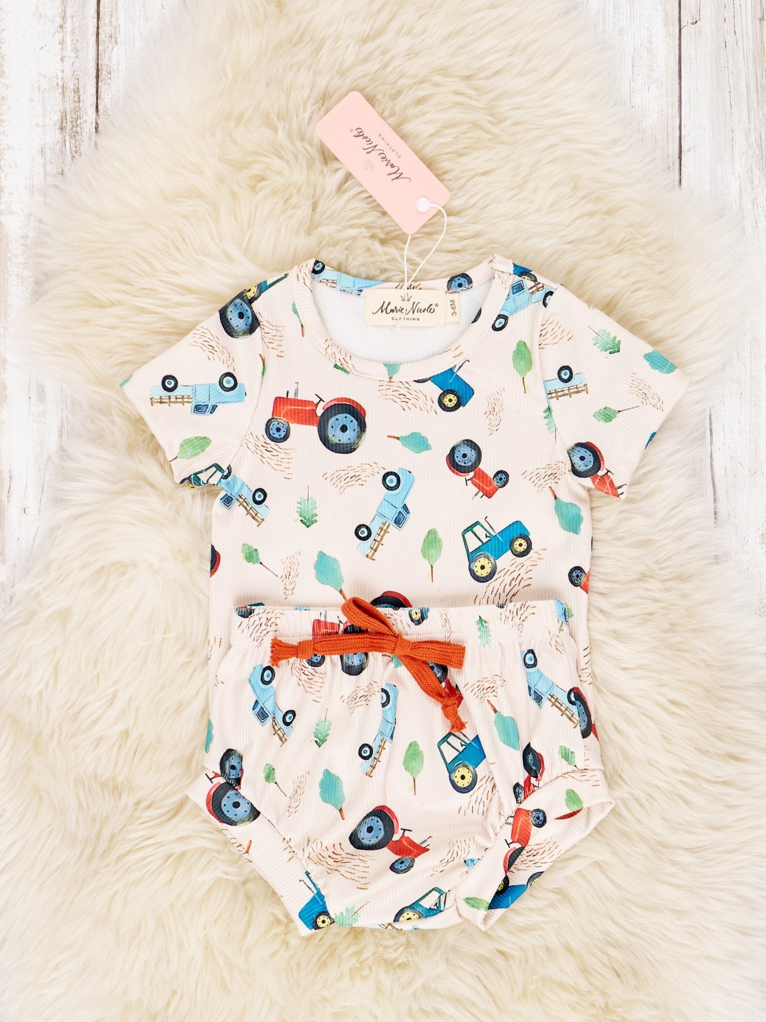 Tractor Bloomers Outfit - Marie Nicole Clothing