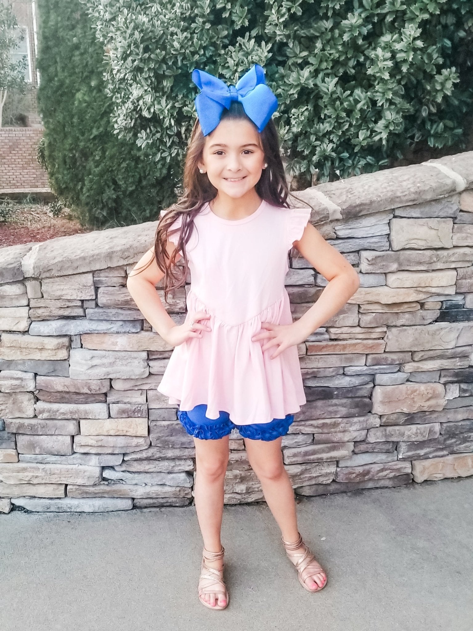 Cotton Icing Shorts - Cobalt Blue - Marie Nicole Clothing