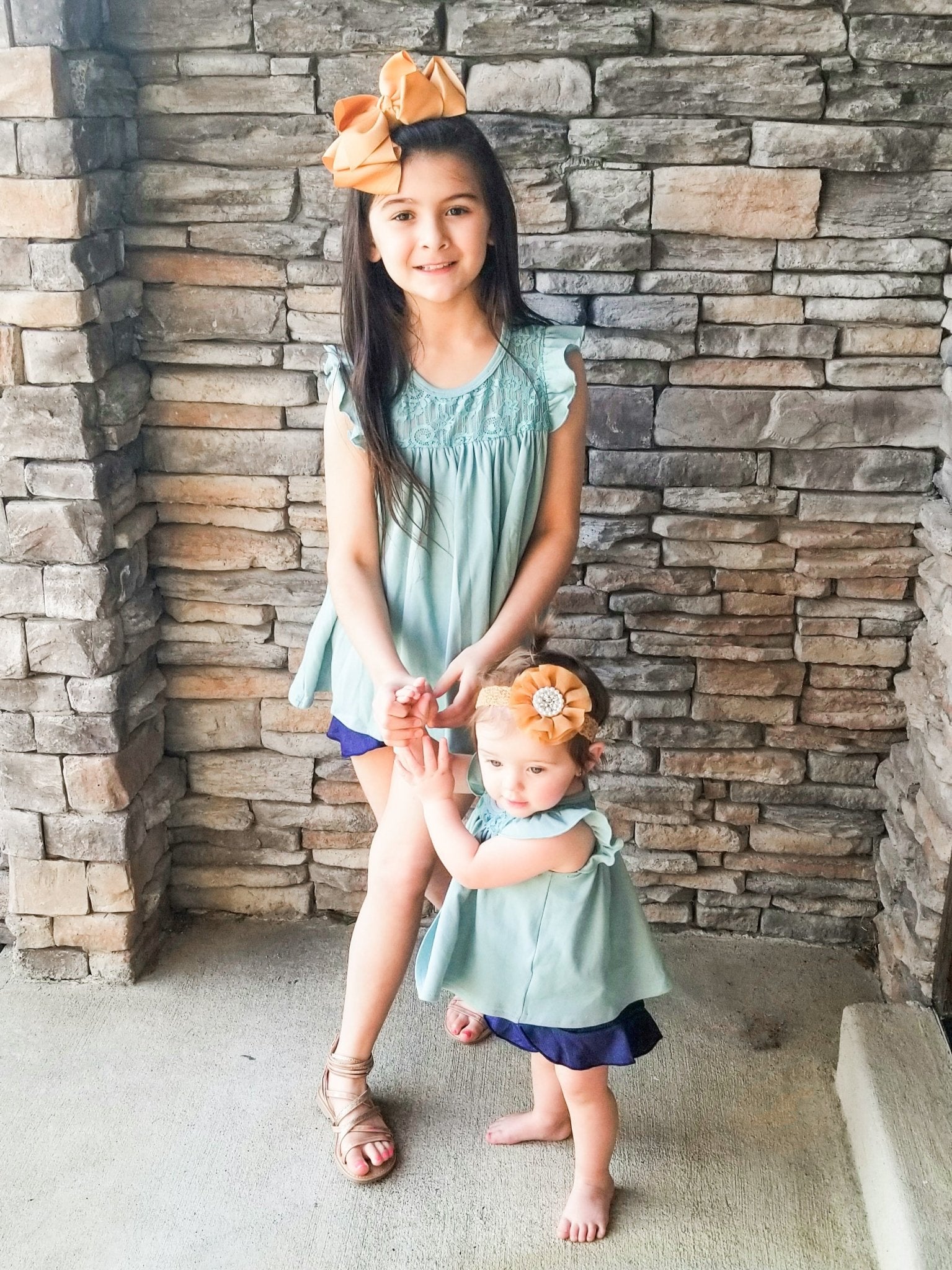 Pocket Ruffle Short - Denim - Marie Nicole Clothing