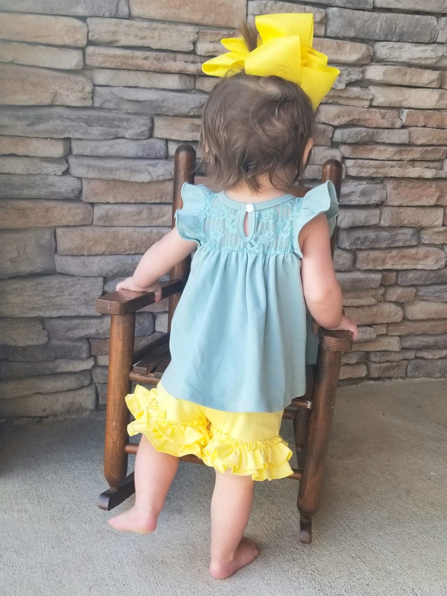 Baby Maize Ruffle Trim Cotton Shorts - Marie Nicole Clothing