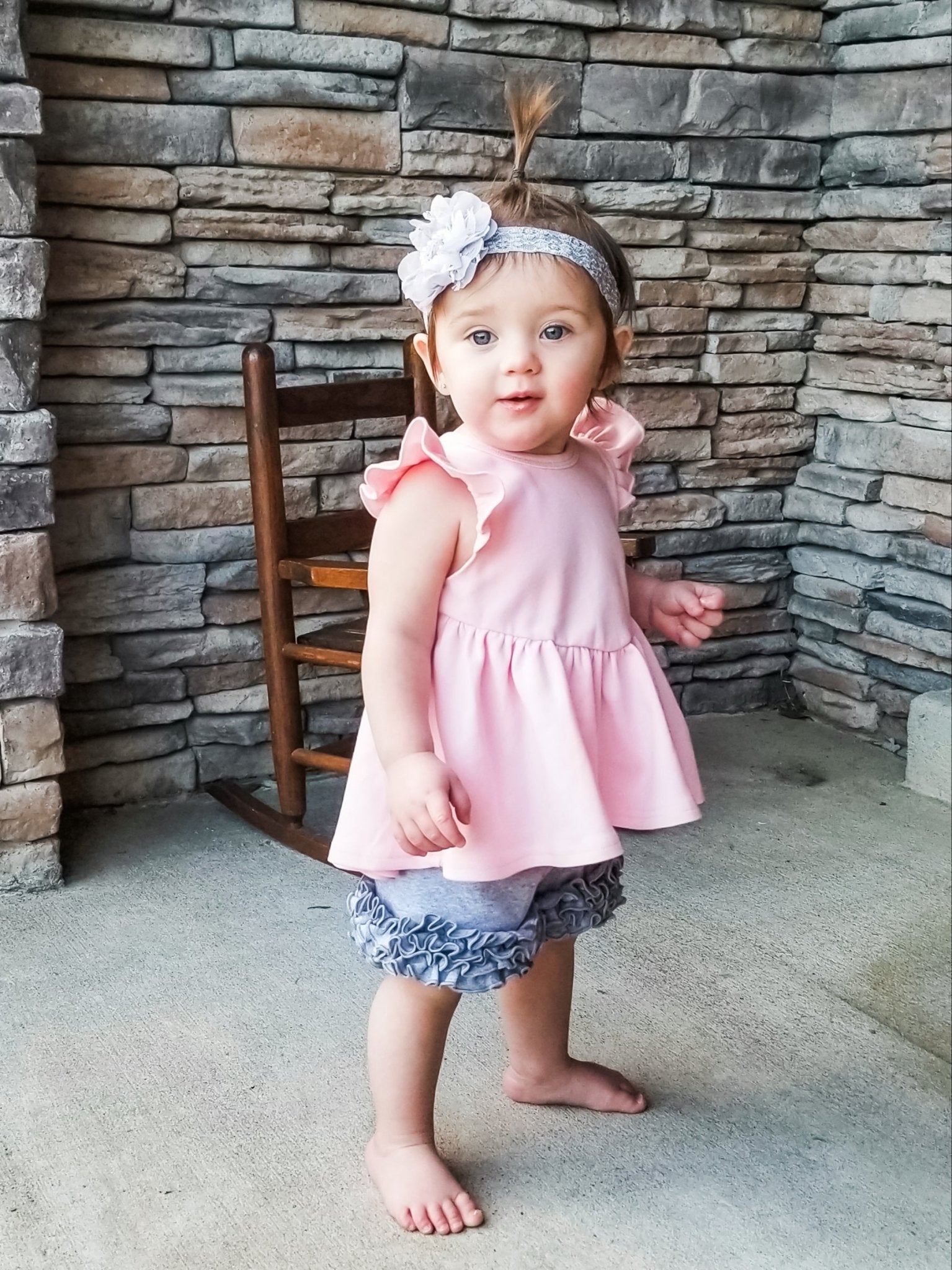 Cotton Hi - Lo Ruffle Top - Icy Pink - Marie Nicole Clothing