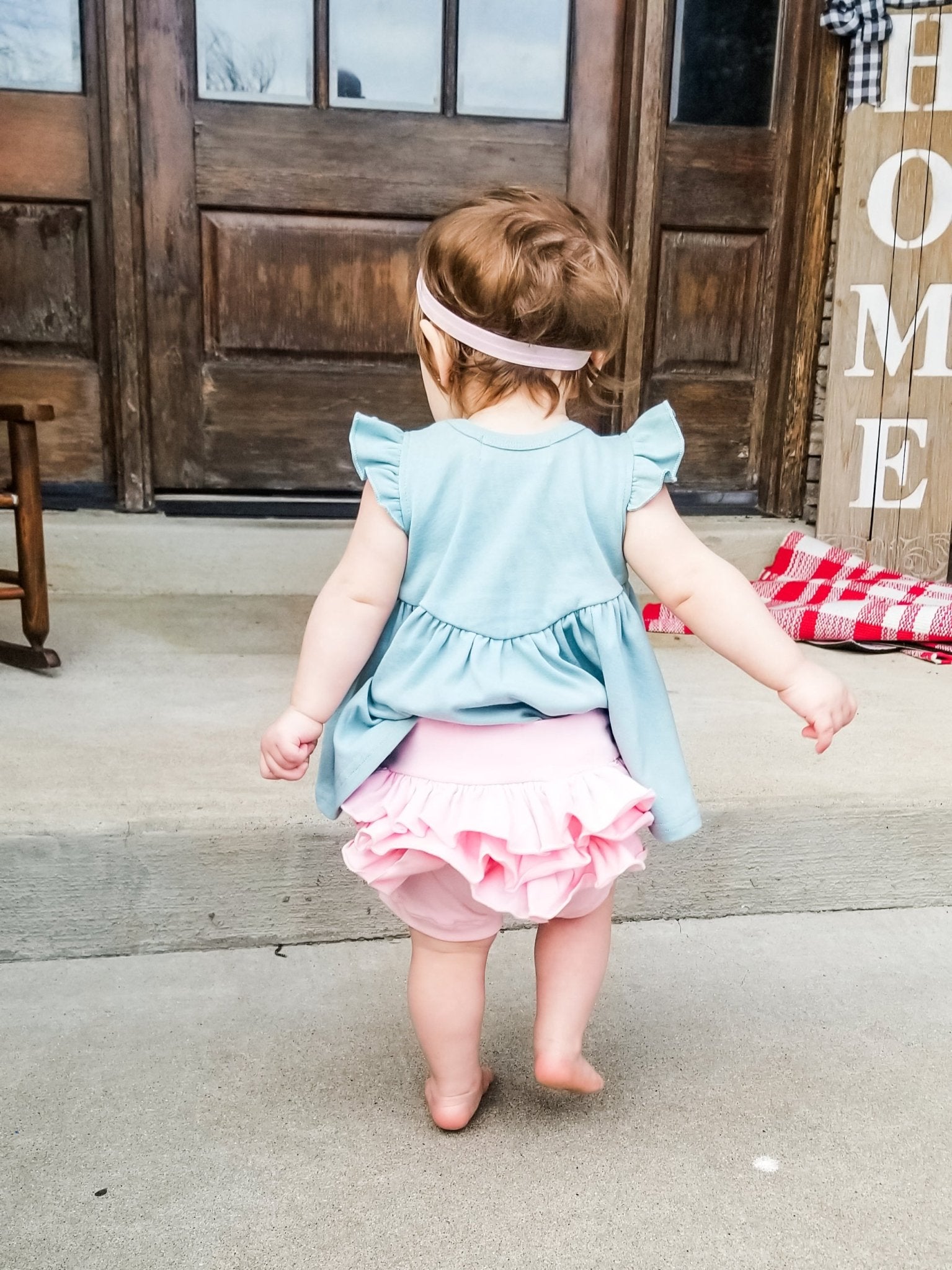 Ruffle Bloomer - Icy Pink - Marie Nicole Clothing