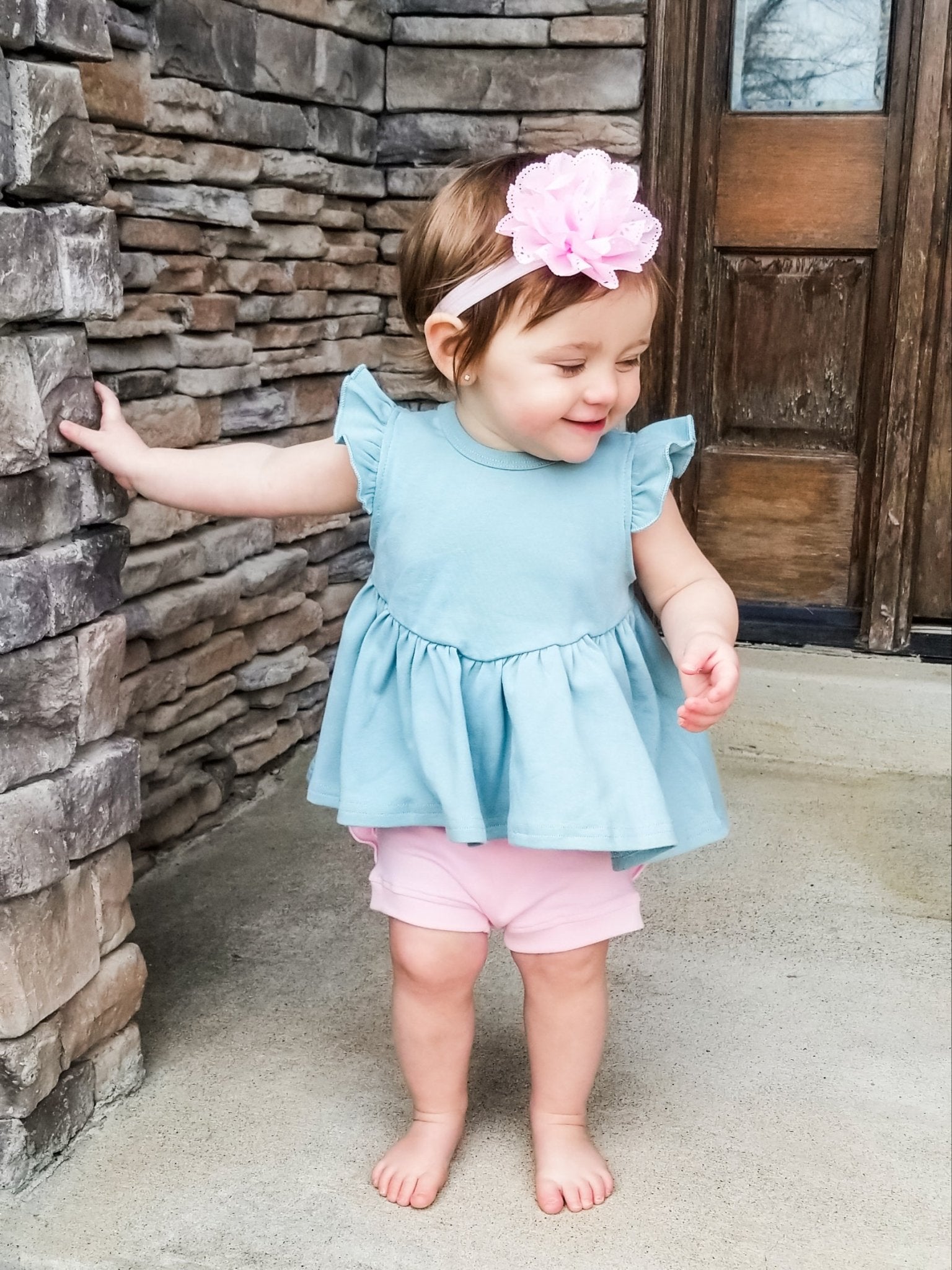 Ruffle Bloomer - Icy Pink - Marie Nicole Clothing