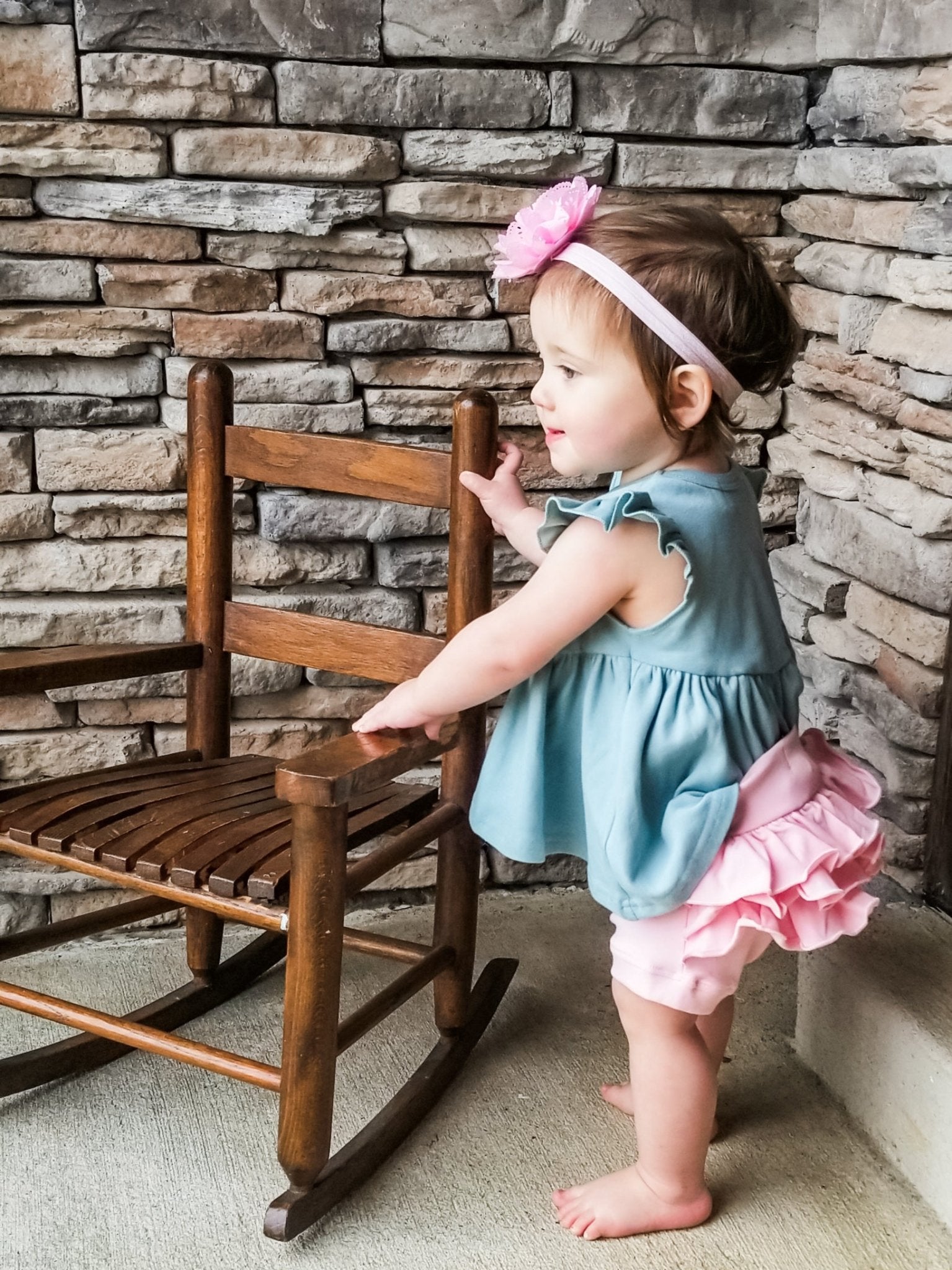 Ruffle Bloomer - Icy Pink - Marie Nicole Clothing