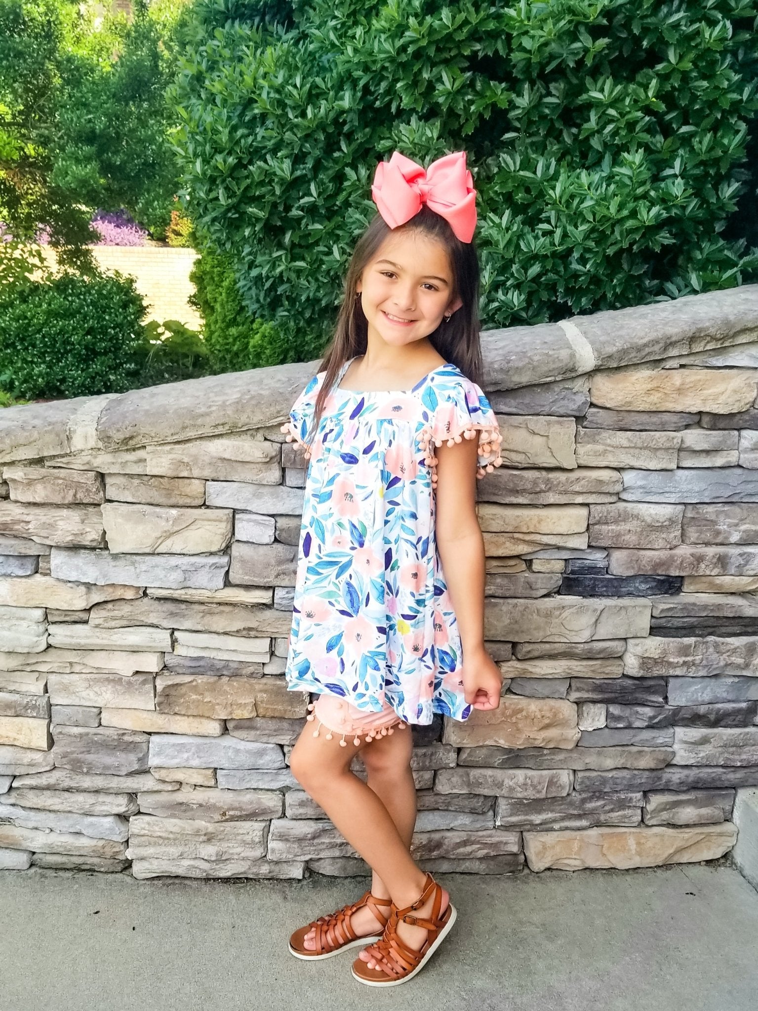 Blushing Susie Shorts & Tank Pom Pom Outfit - Marie Nicole Clothing