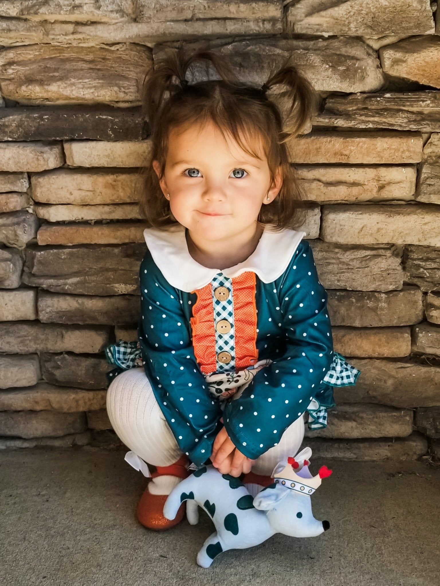 MNC Royal Pups™ - Vintage Ruffle Romper - Marie Nicole Clothing