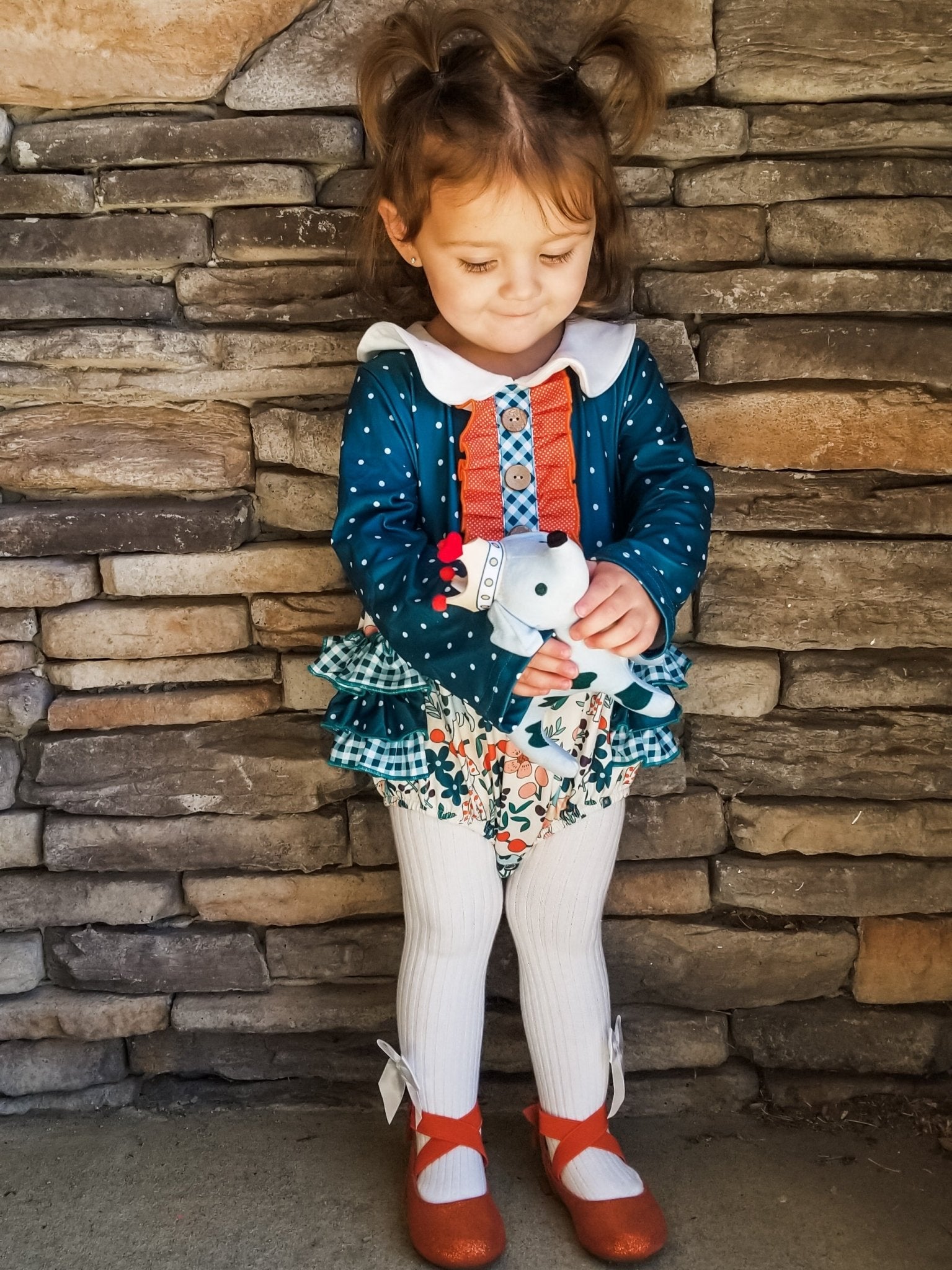 MNC Royal Pups™ - Vintage Ruffle Romper - Marie Nicole Clothing