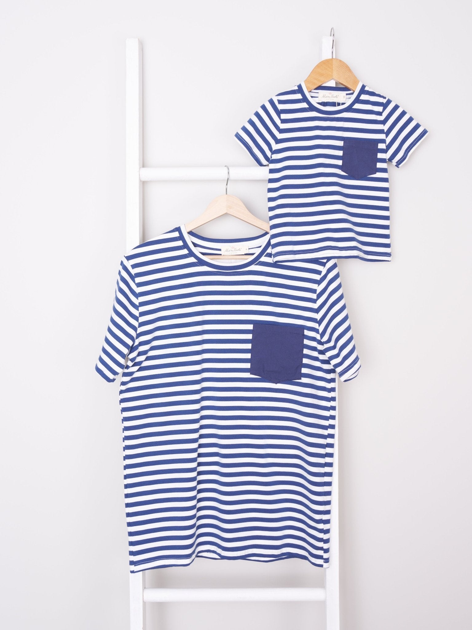 Dad & Me Navy Striped Pocket Shirt - Marie Nicole Clothing