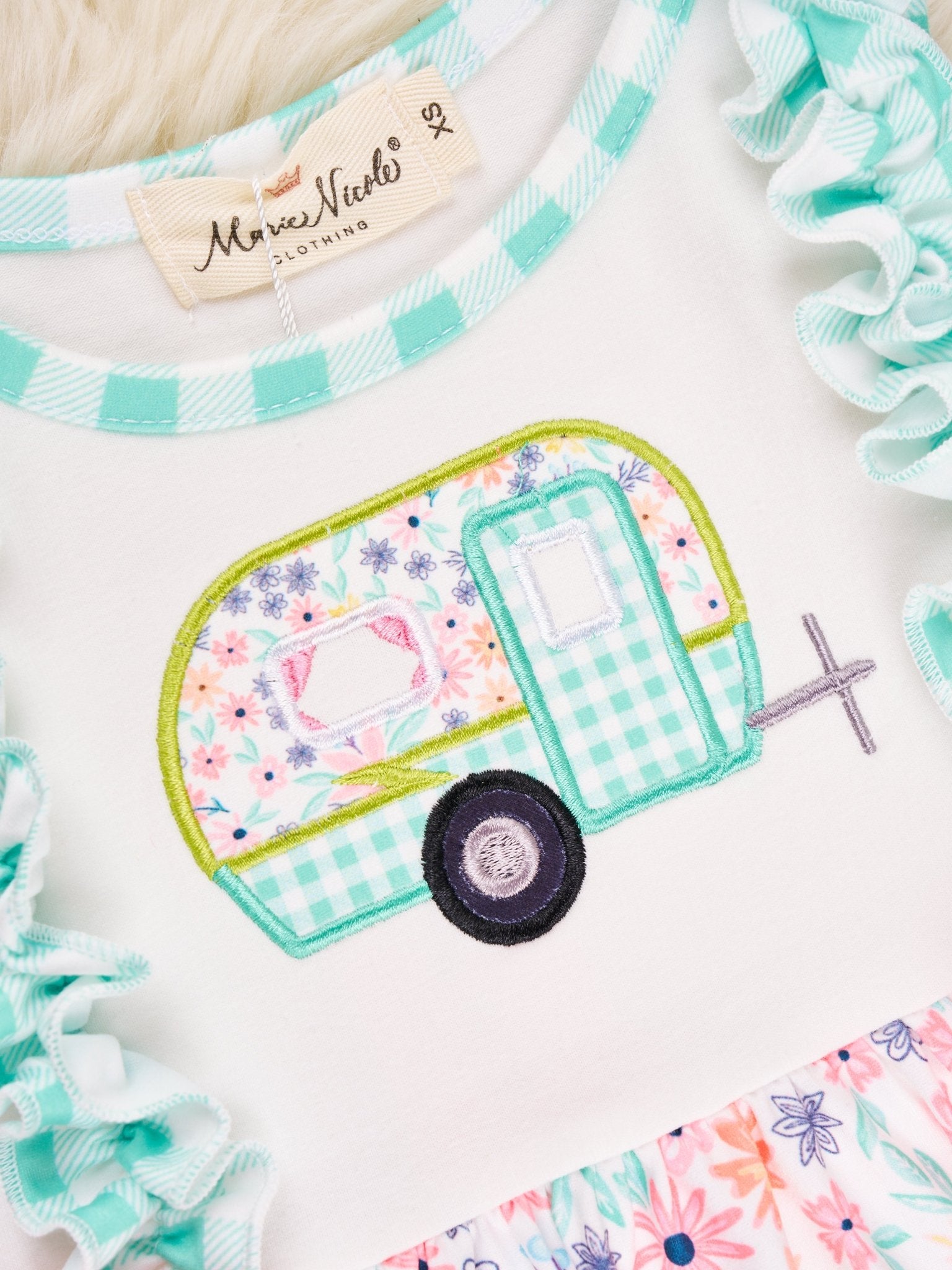 Summer Camper Floral Ruffle Outfit - Marie Nicole Clothing
