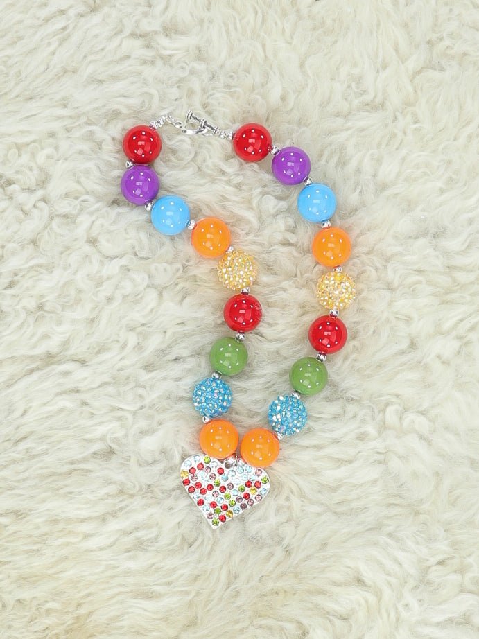 Rainbow Love Bubblegum Necklace - Marie Nicole Clothing