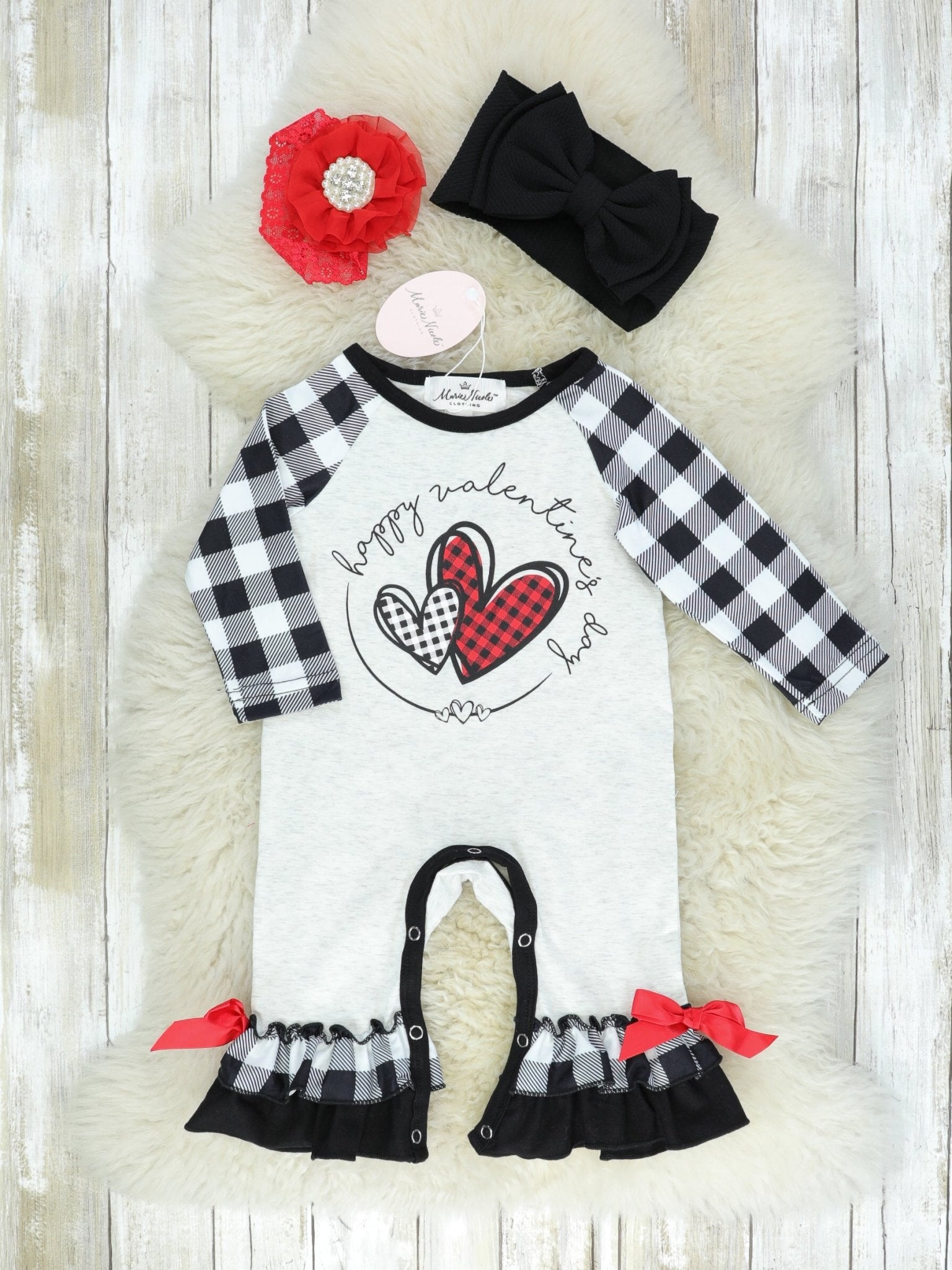 Mom & Me Happy Valentine's Day Plaid Collection - Marie Nicole Clothing