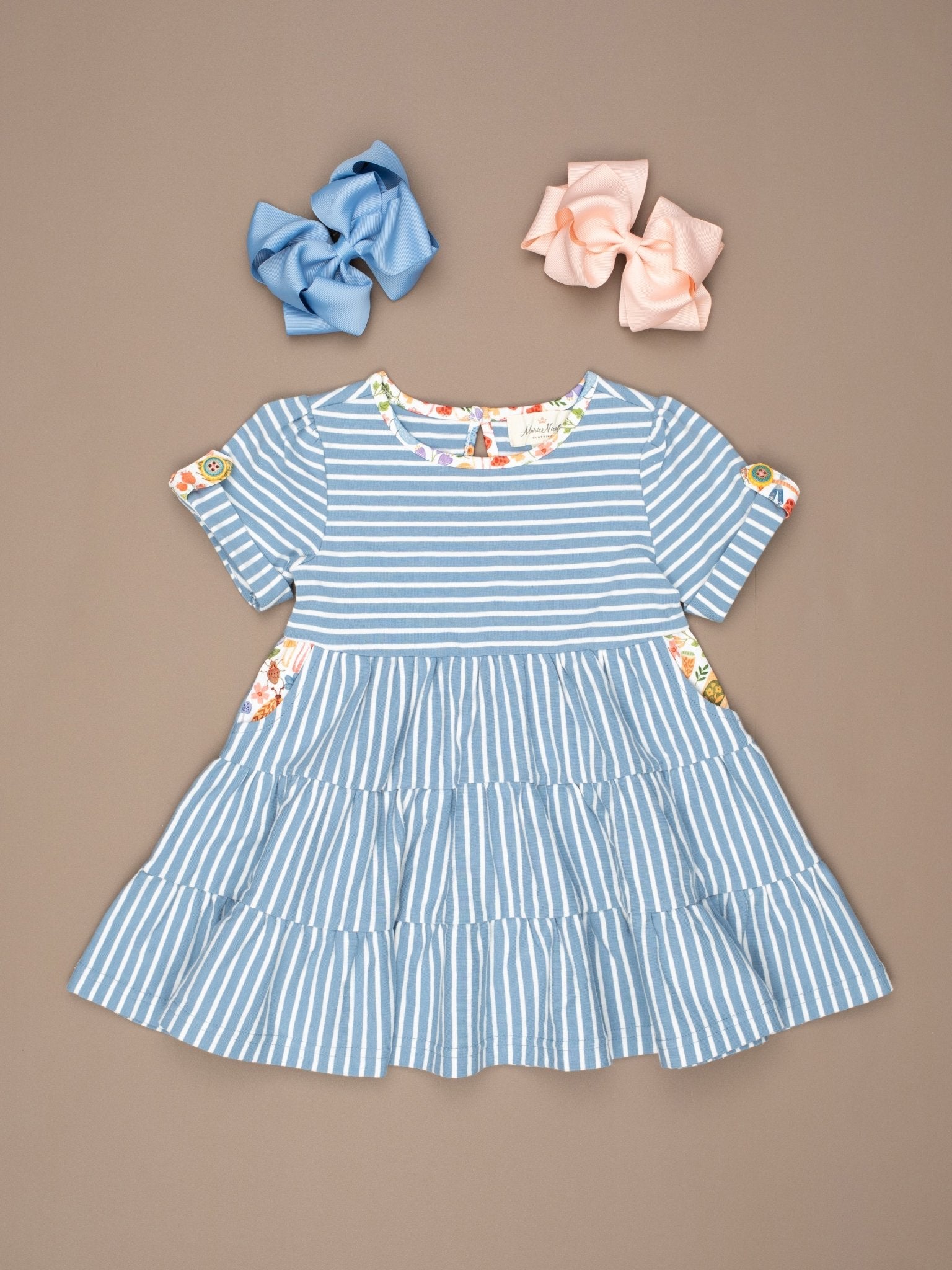Mom & Me Tennessee Garden Striped Dress - Marie Nicole Clothing
