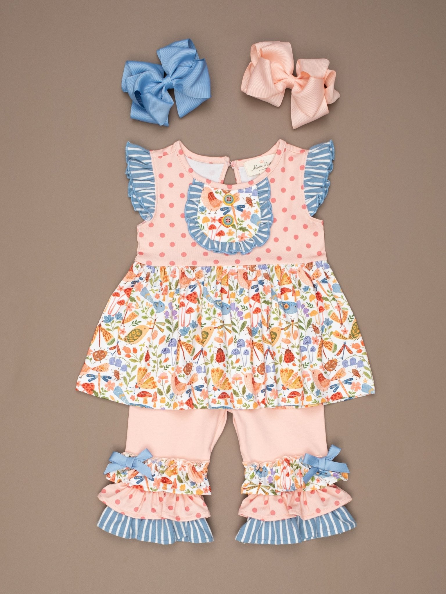 Tennessee Garden Capris Ruffle Outfit - Marie Nicole Clothing