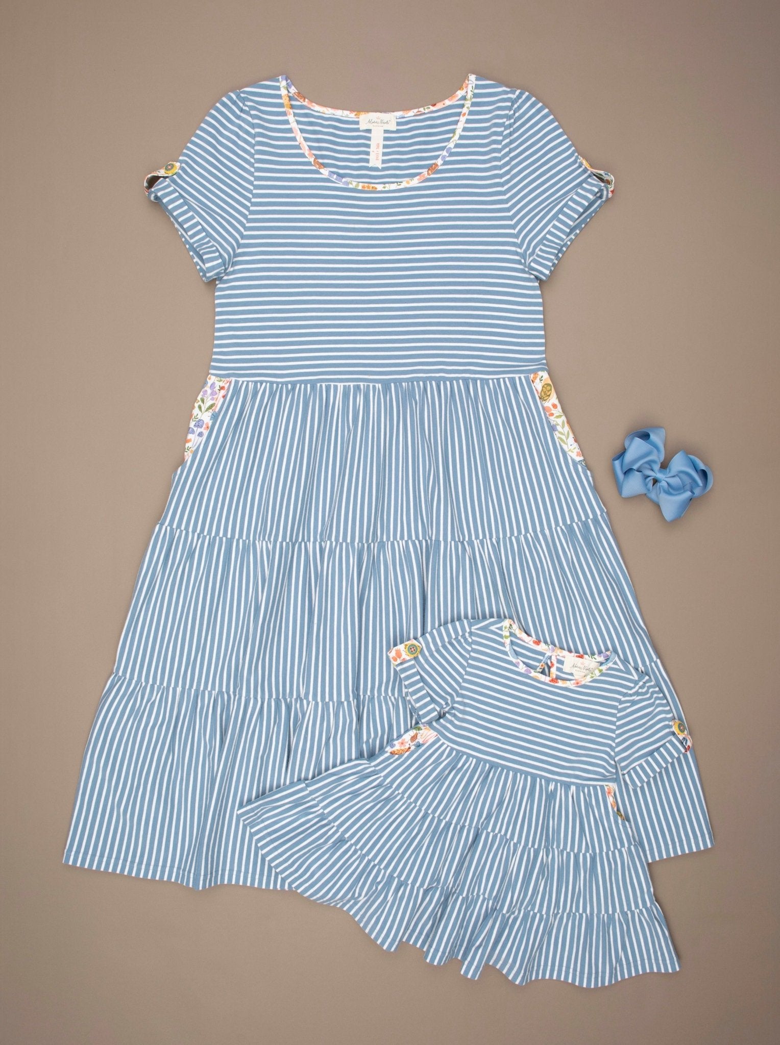 Mom & Me Tennessee Garden Striped Dress - Marie Nicole Clothing