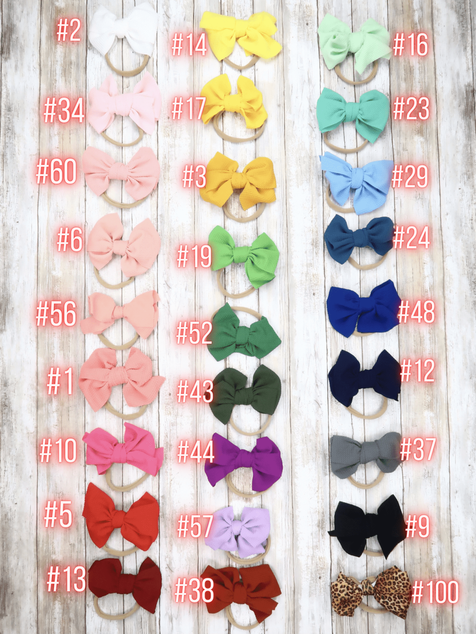Bow Hair Tie - 27 Colors Available - Marie Nicole Clothing
